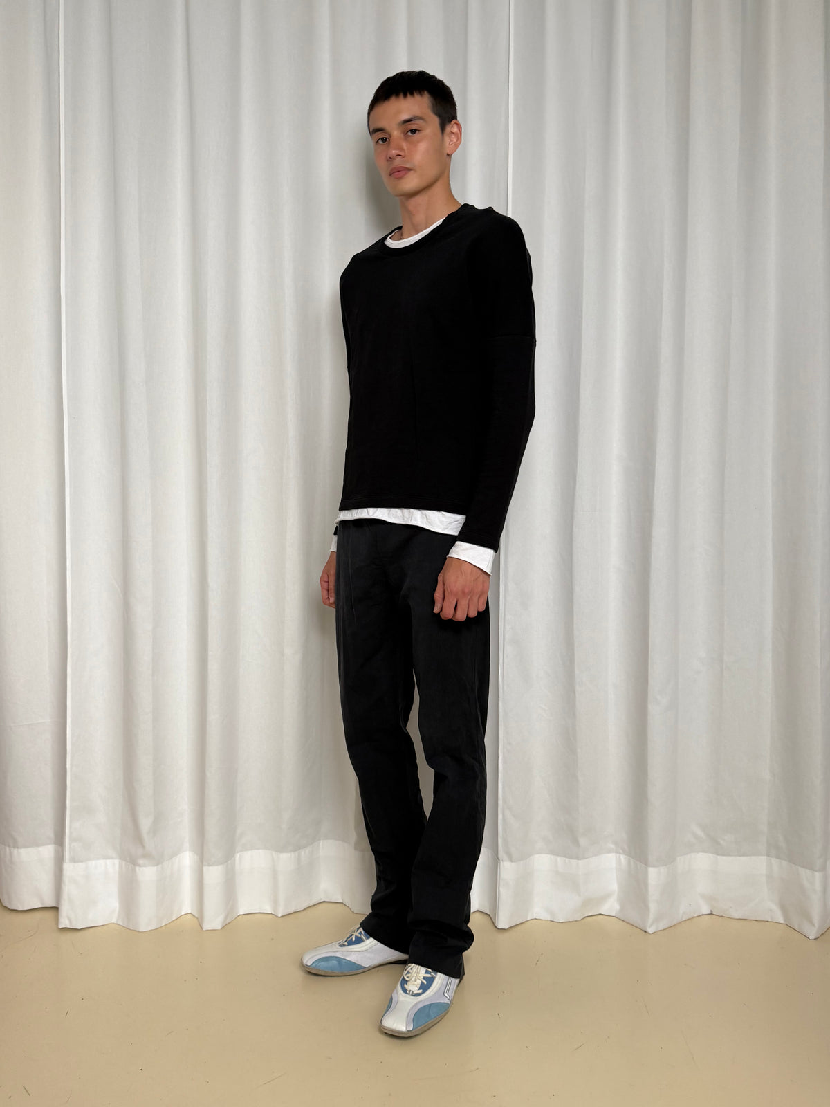 Miu Miu Navy Nylone Pants