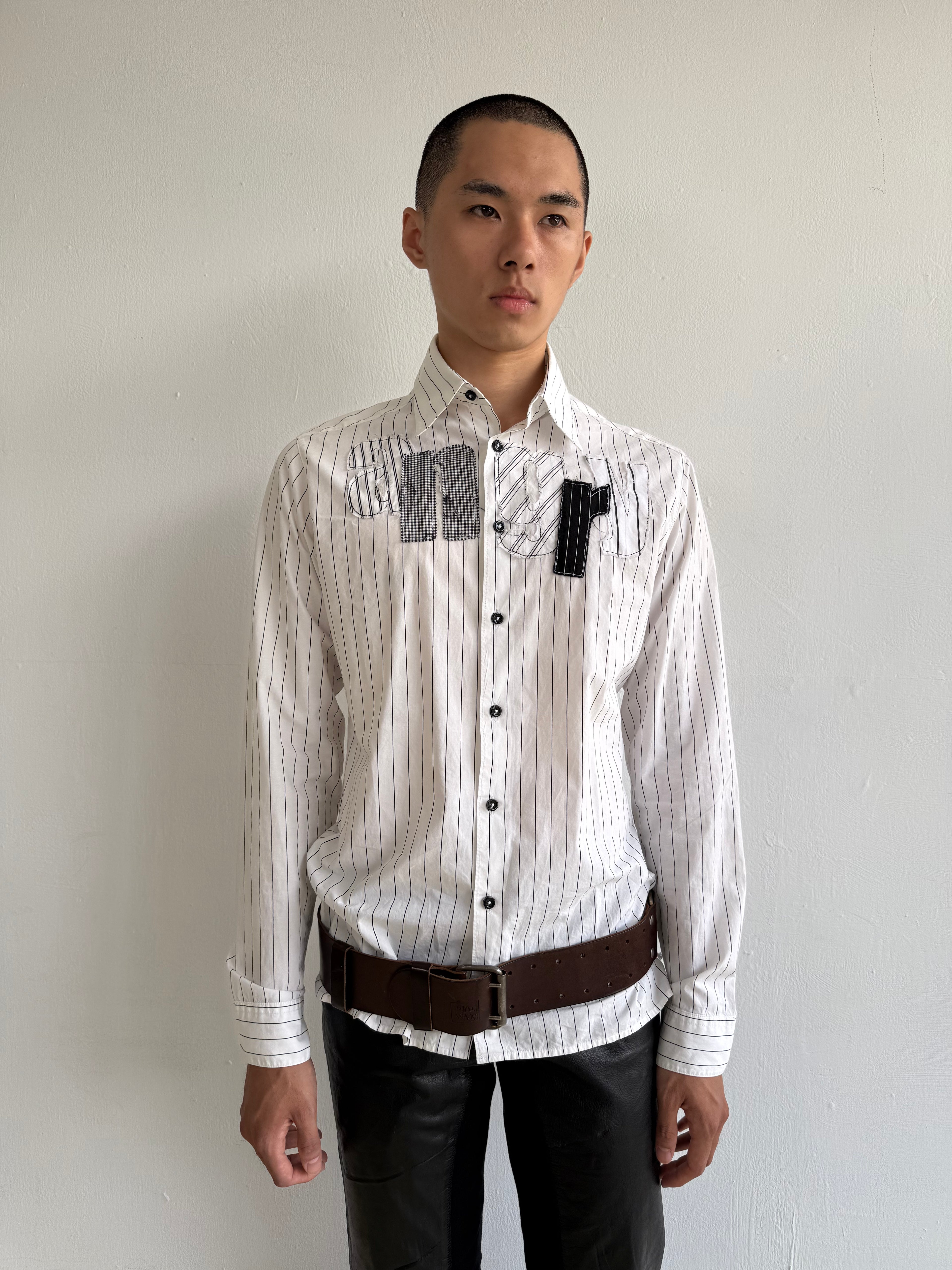 Stripped Patchwork Shirts