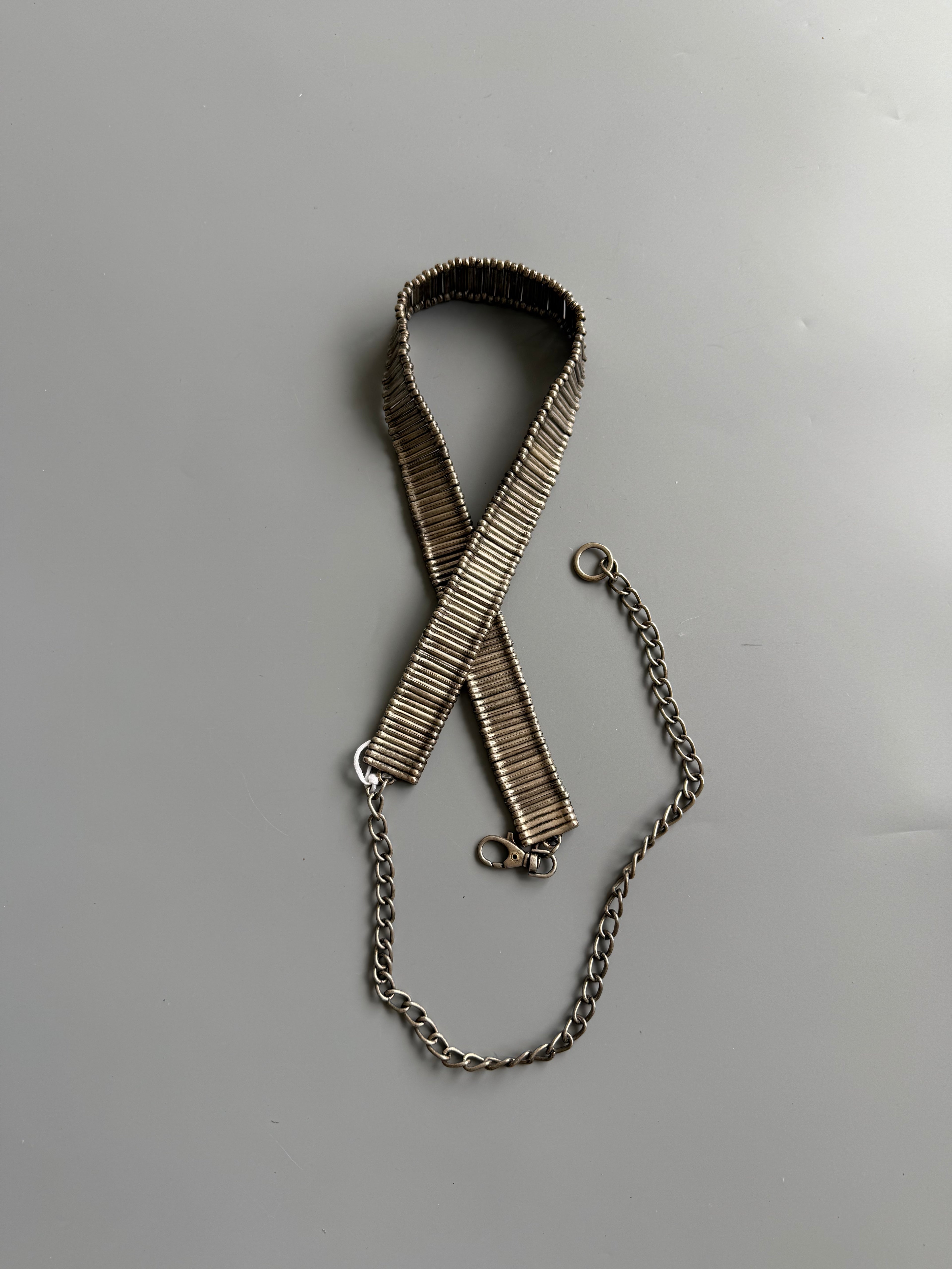 Silver Tone Metal Belt