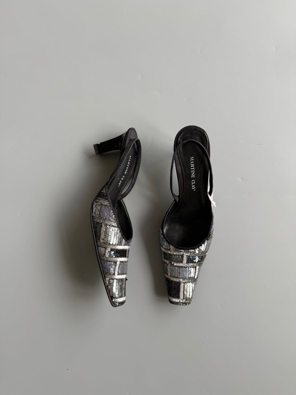 Martine Clay Sequin Heels