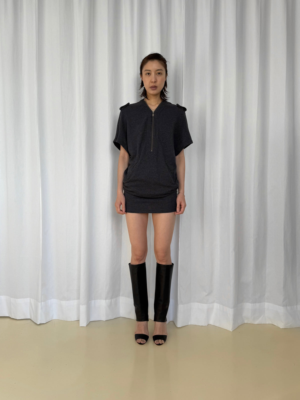 Diesel Grey Cotton Dress
