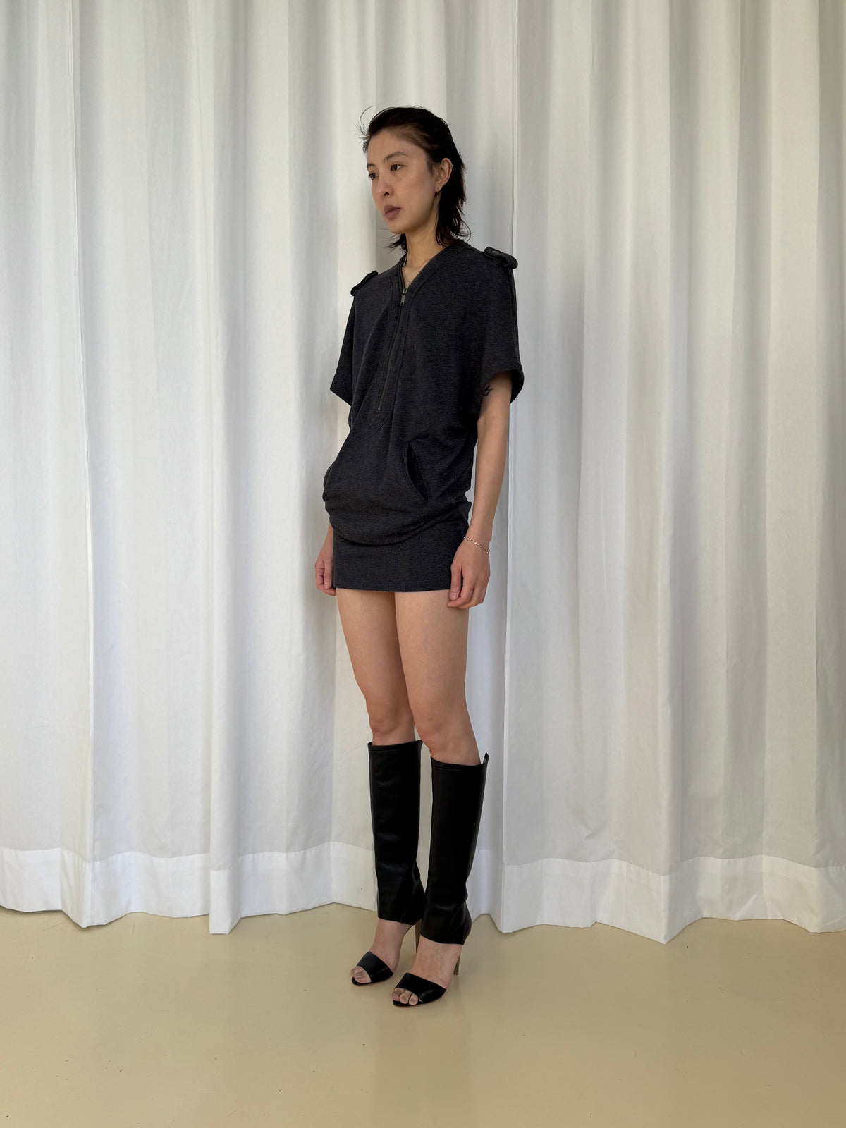 Diesel Grey Cotton Dress