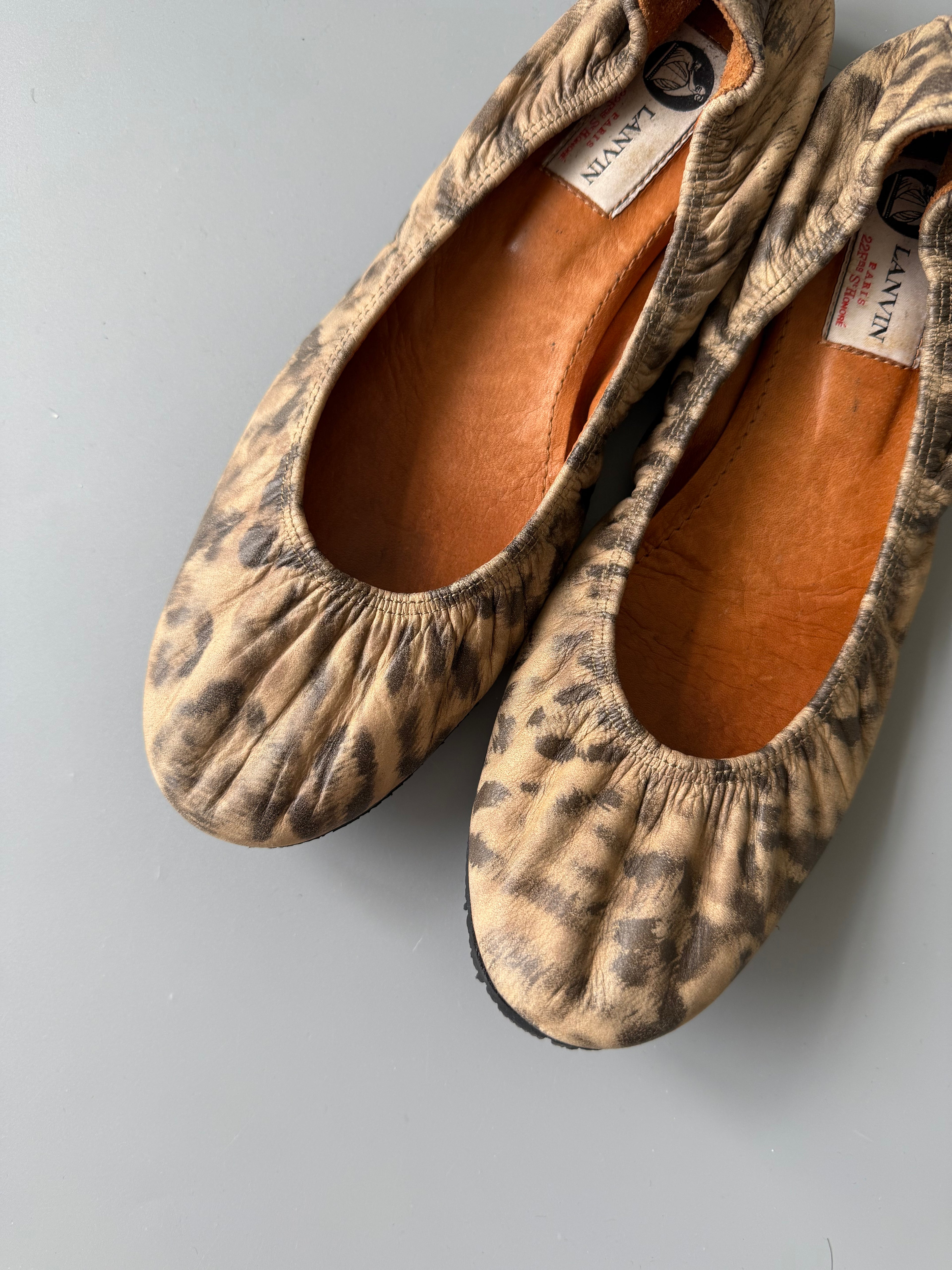Lanvin Leopard Print Ballet Flats