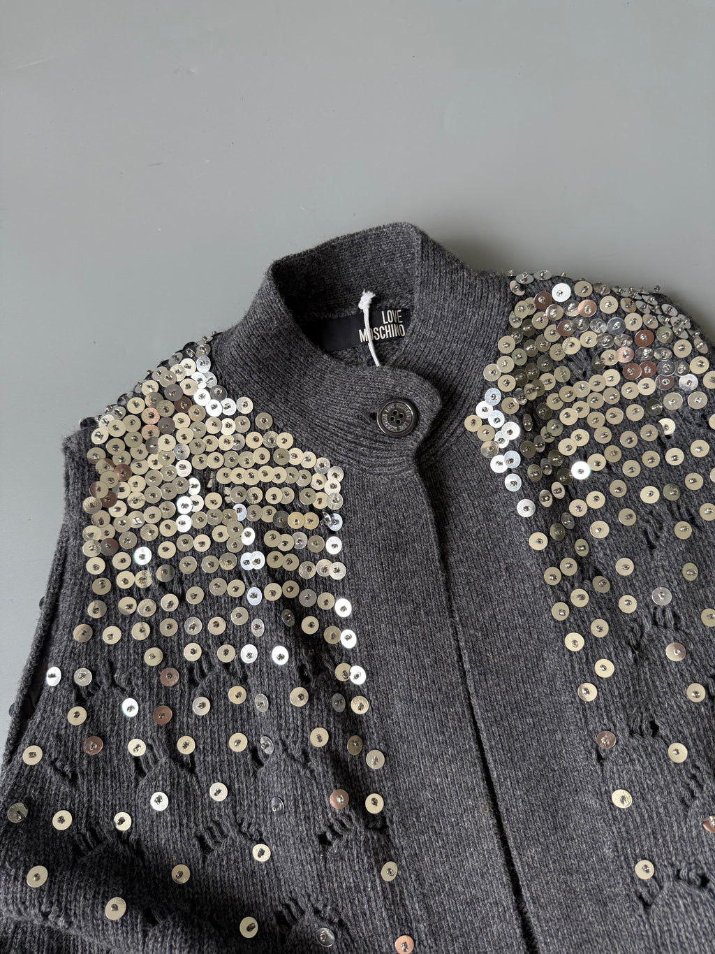 Moschino Sequin Knit Vest