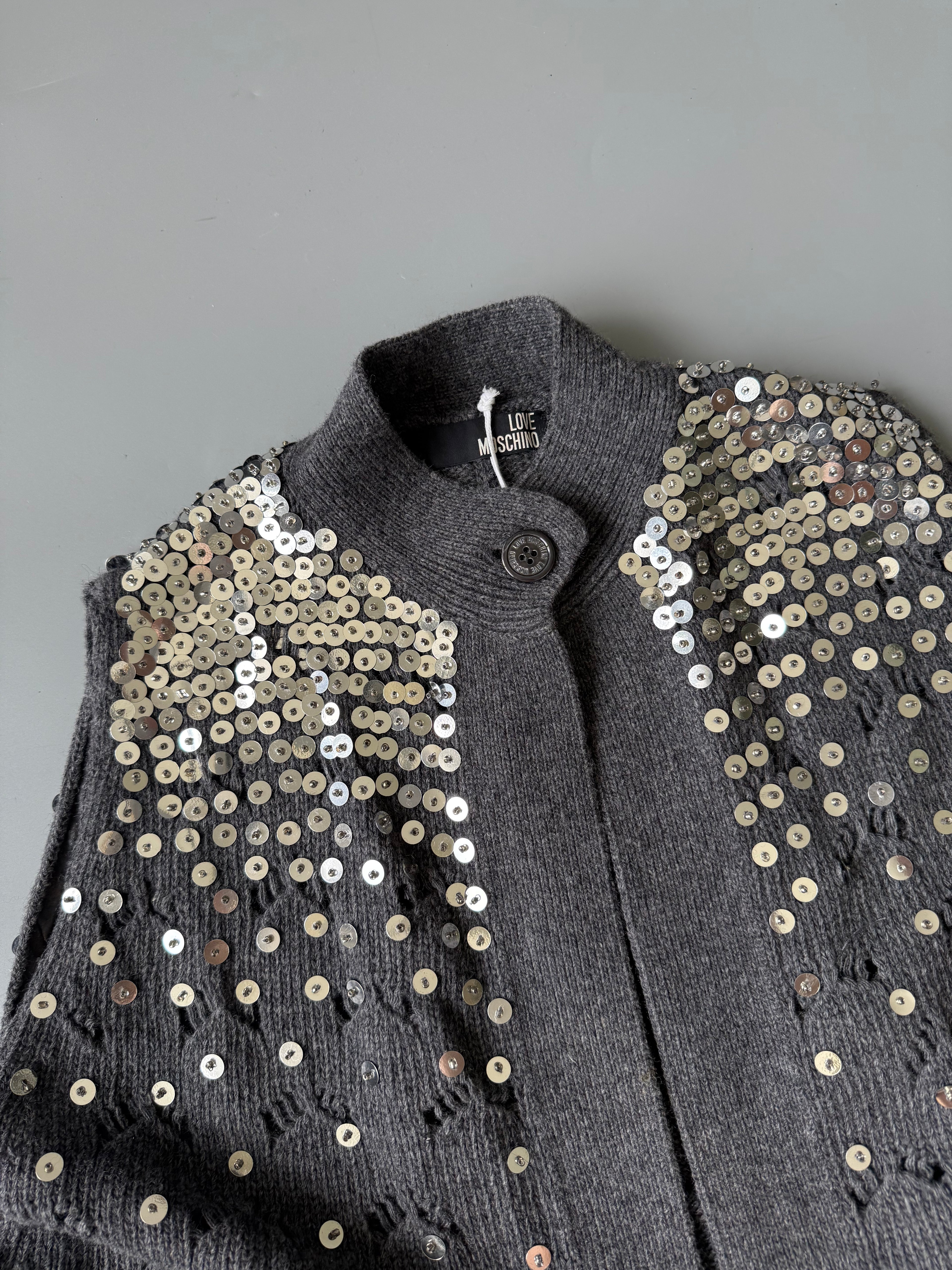 Moschino Sequin Knit Vest