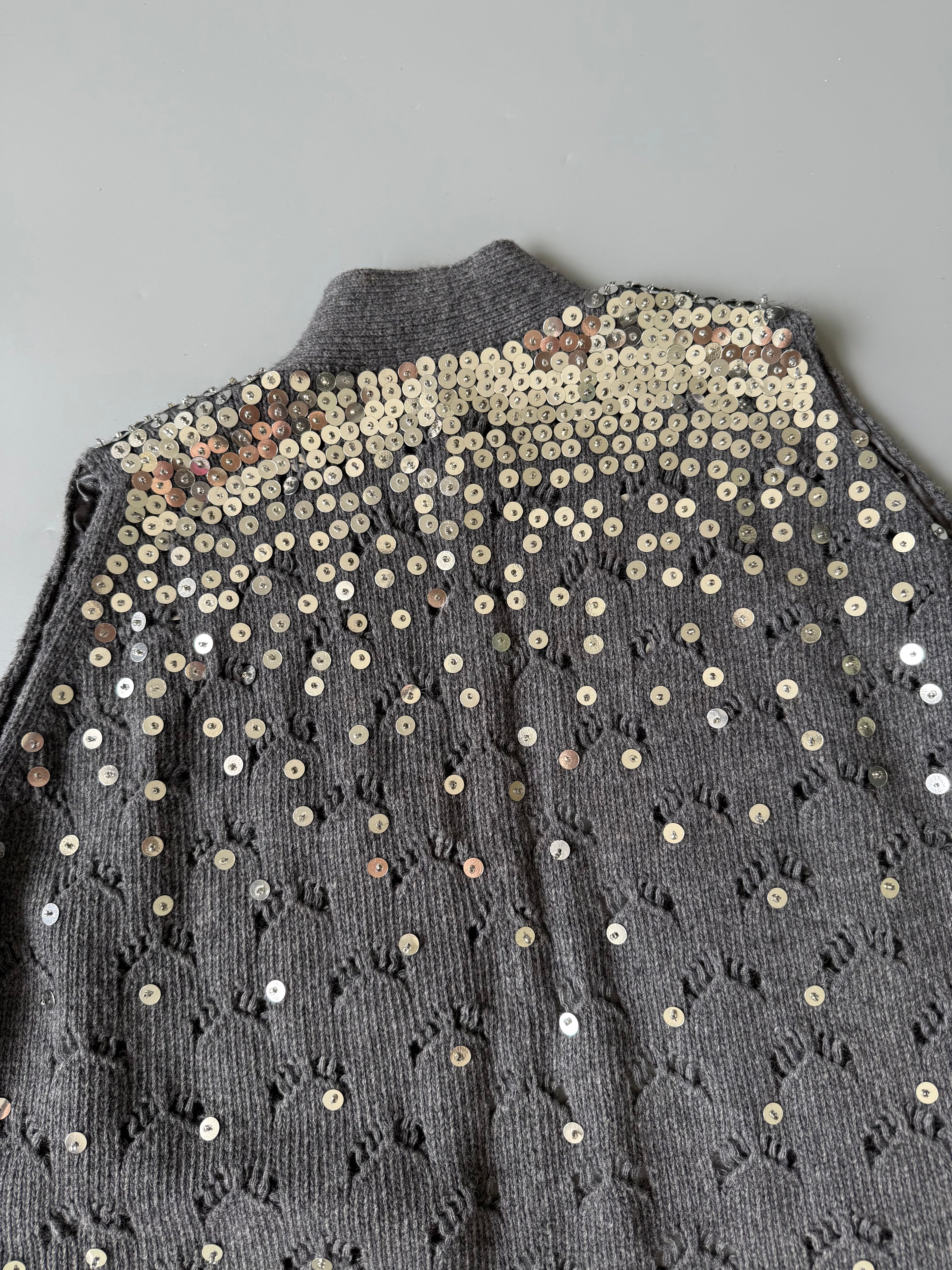 Moschino Sequin Knit Vest