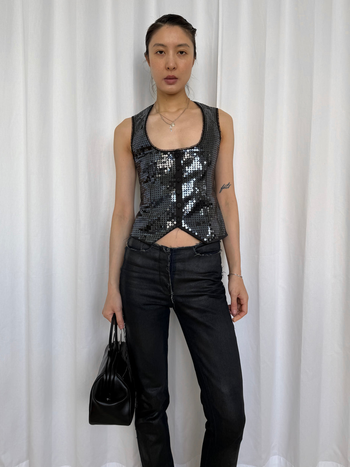 Denny Rose Sequins Suit Vest