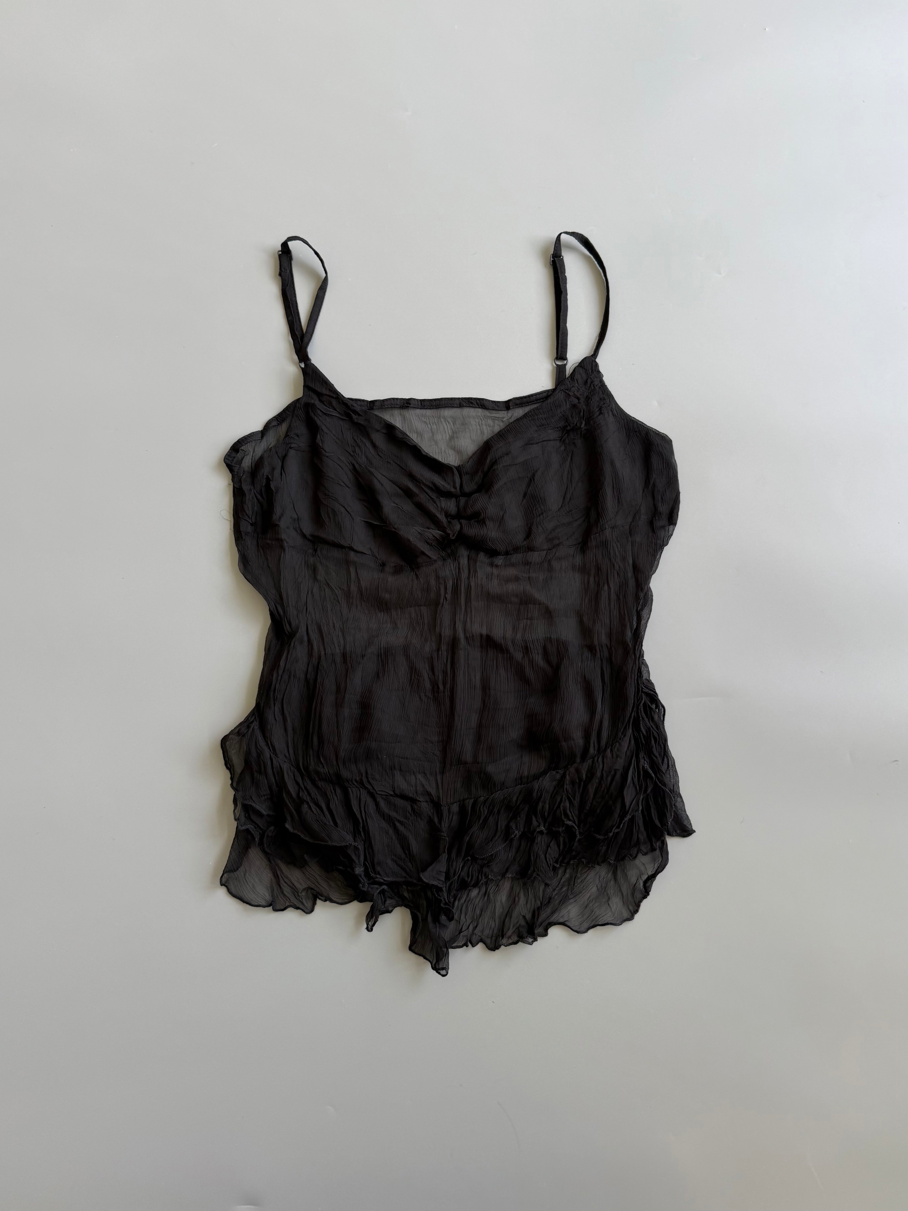 Black Sheer Vest