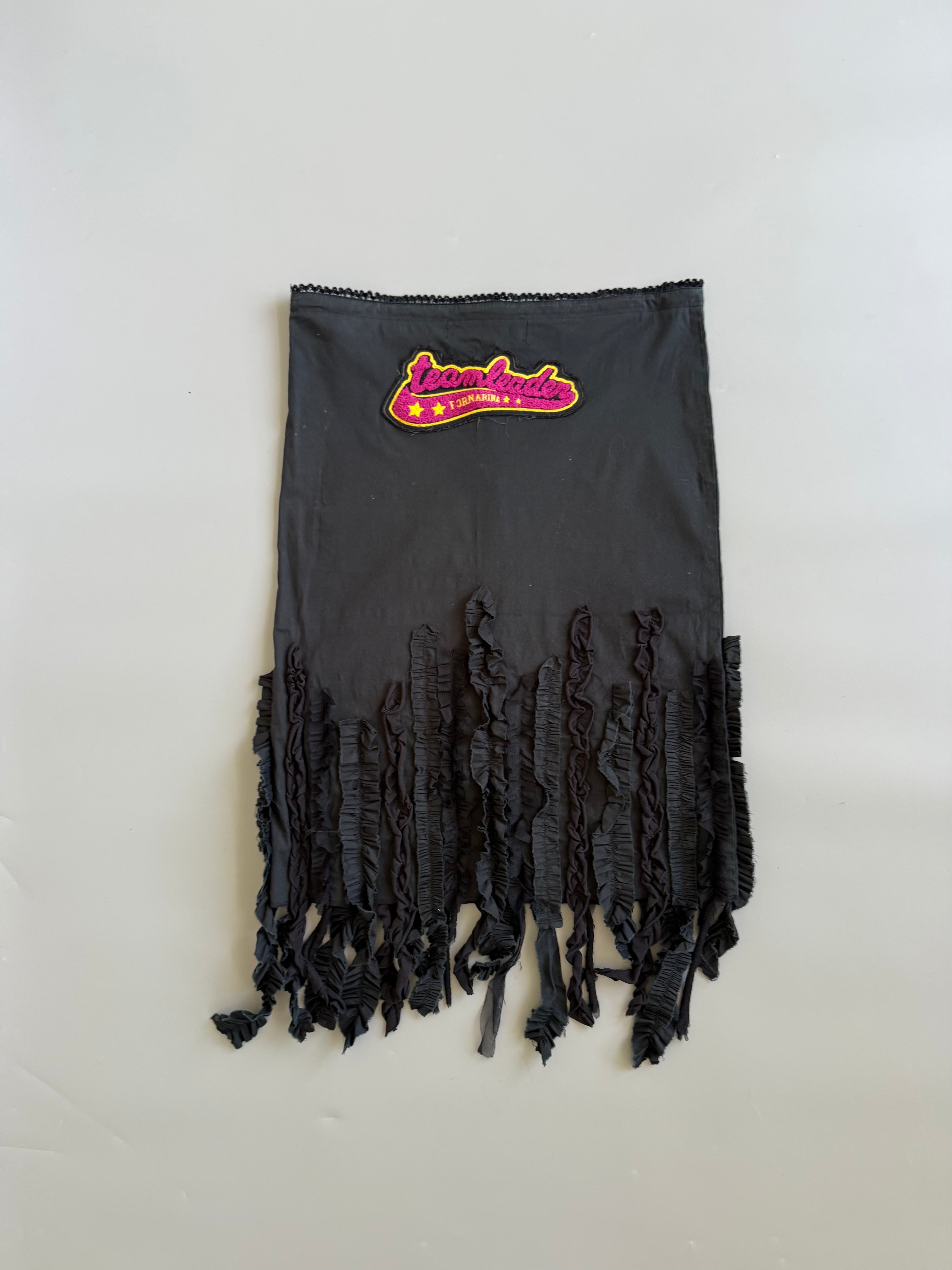 Black Cotton Tassel Skirt