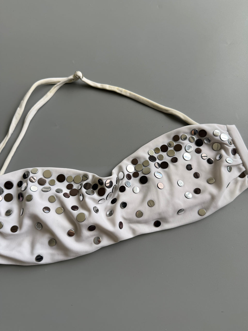 White Studded Bikini Set