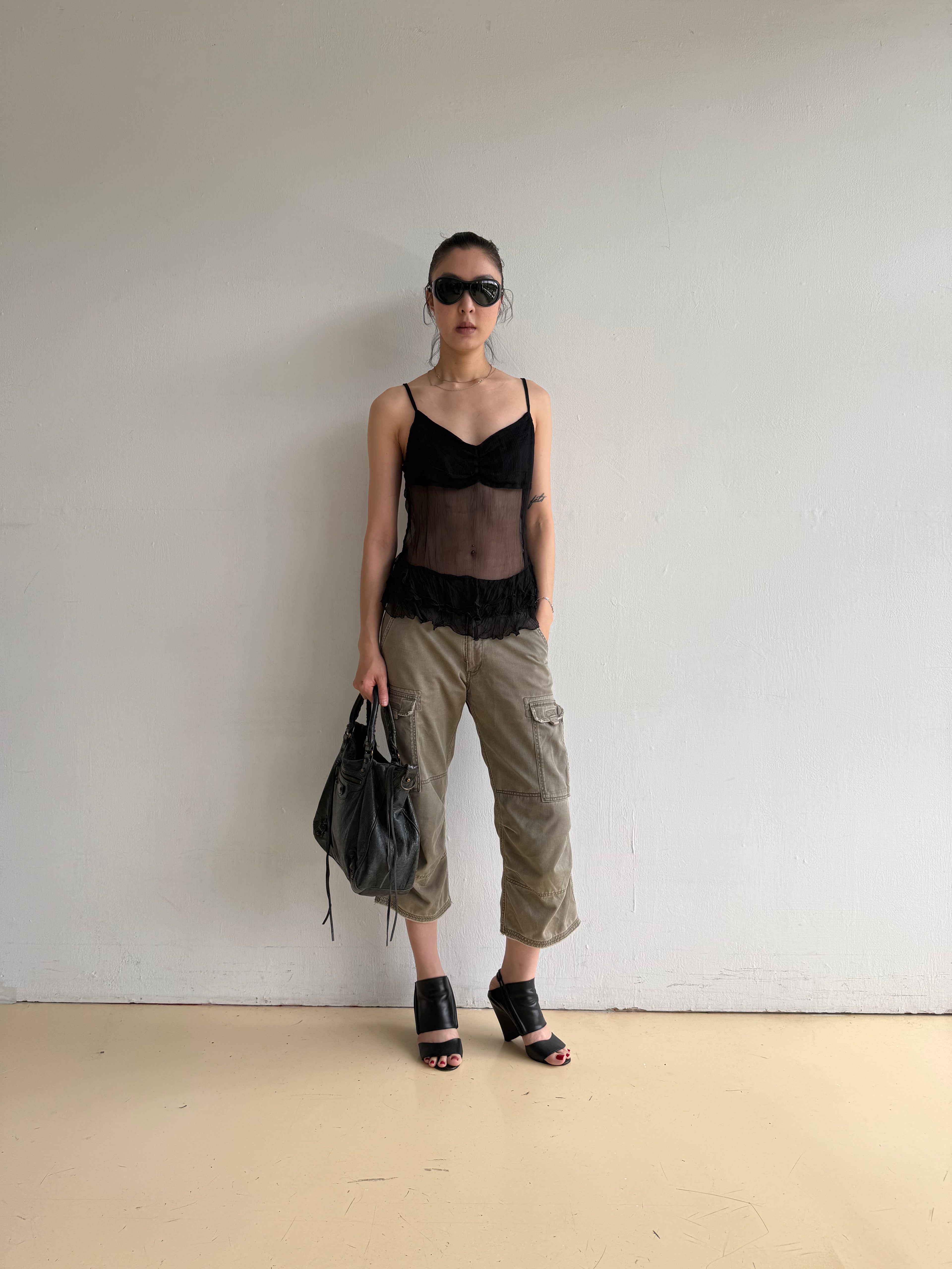Black Sheer Vest