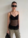 Black Sheer Vest