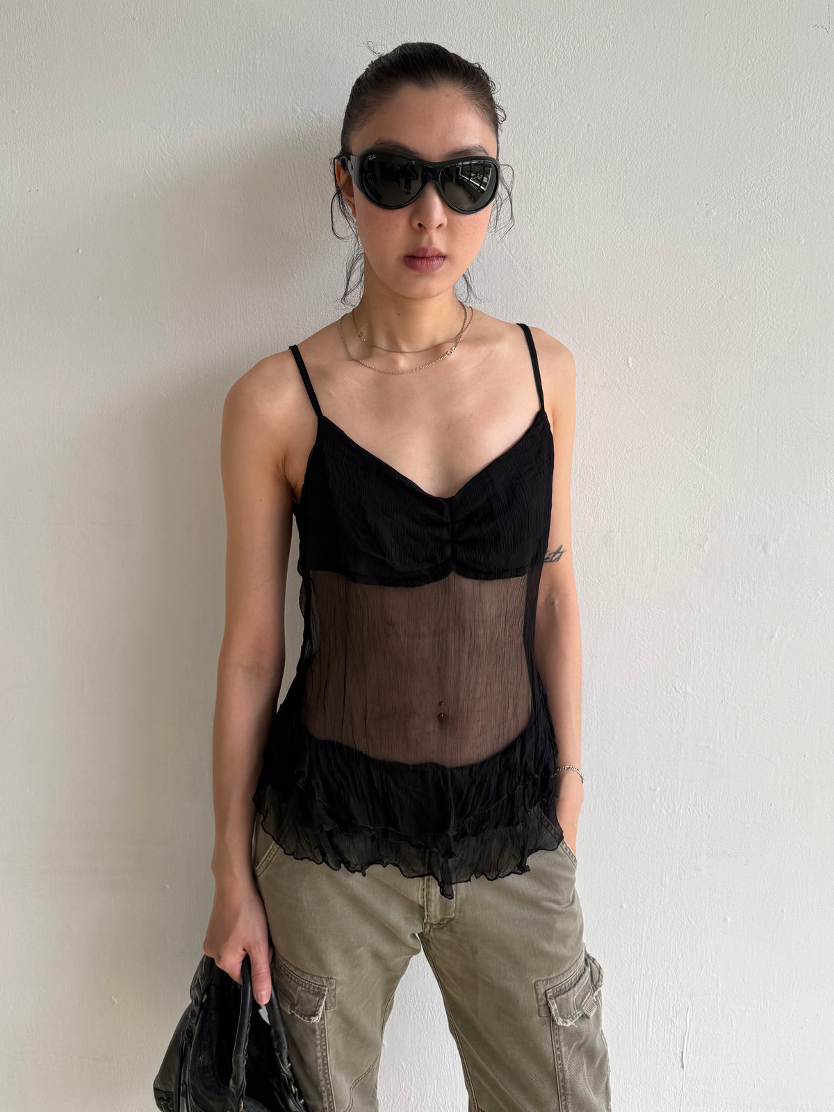 Black Sheer Vest