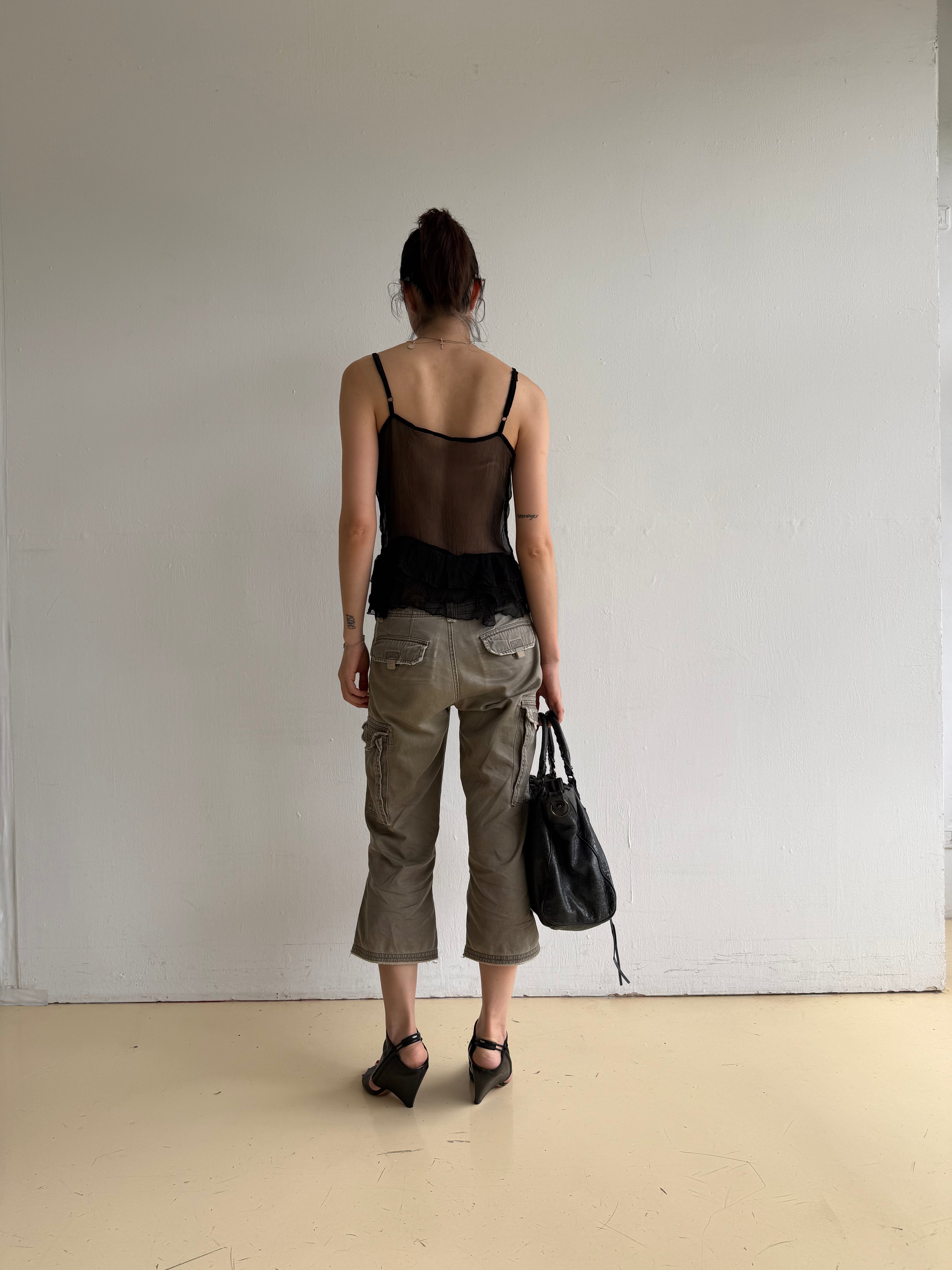 Black Sheer Vest