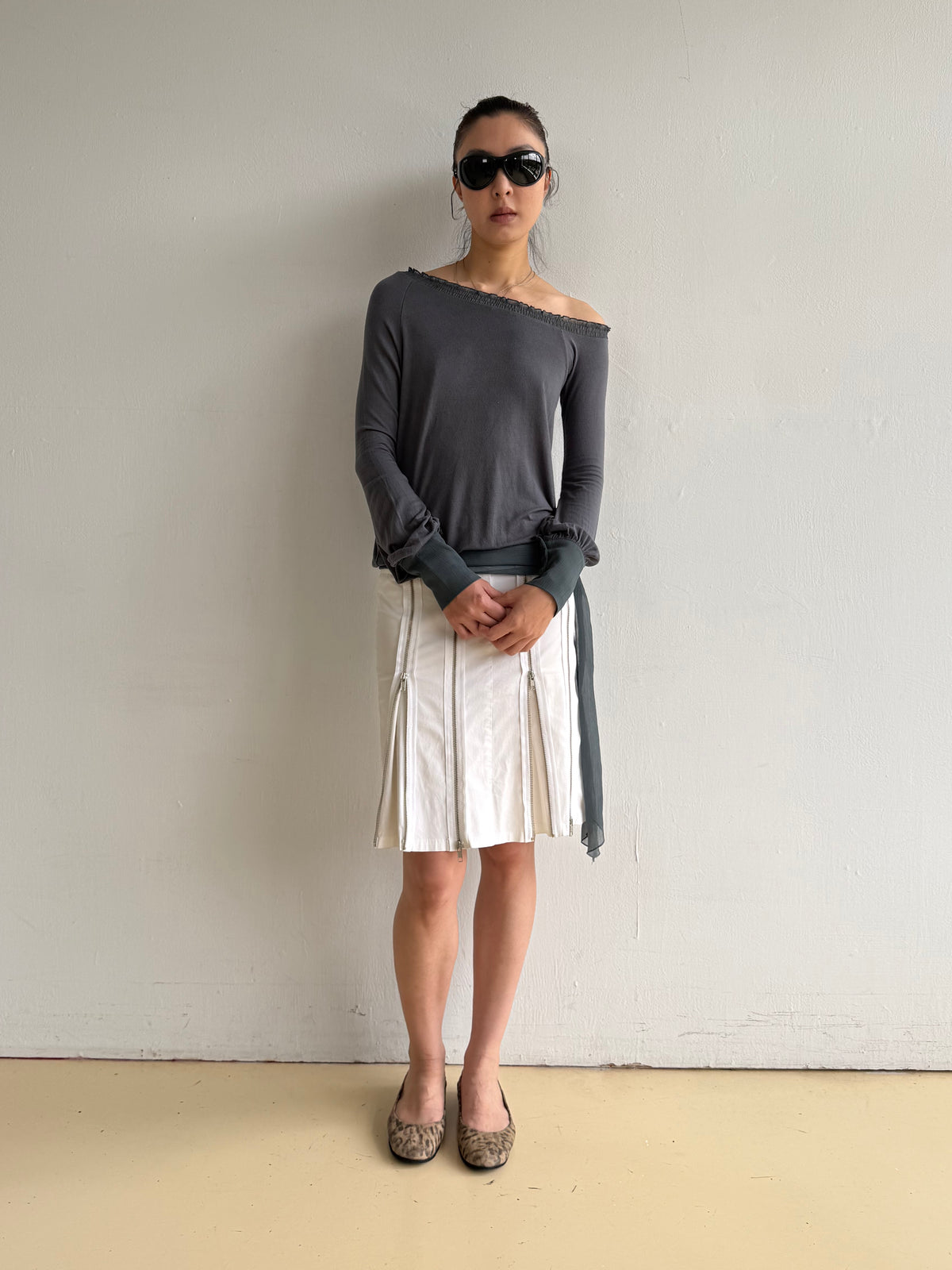 Made In Italy Zippers Skirt