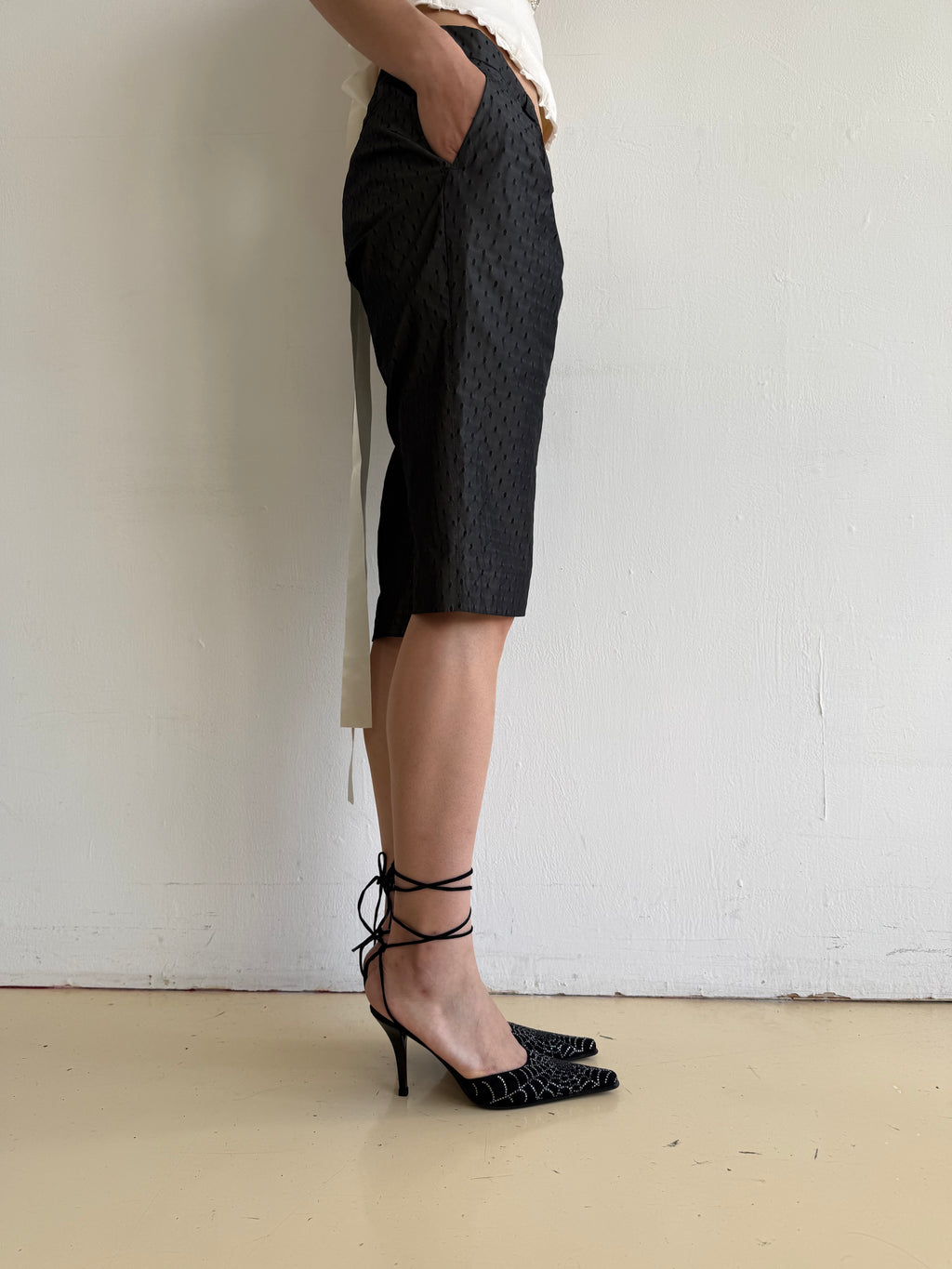 Black Rhinestone Spider Heels