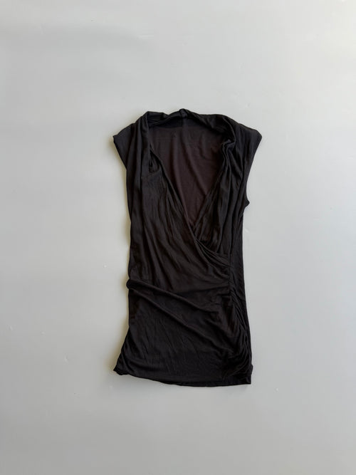 Black Cowl Neck Top