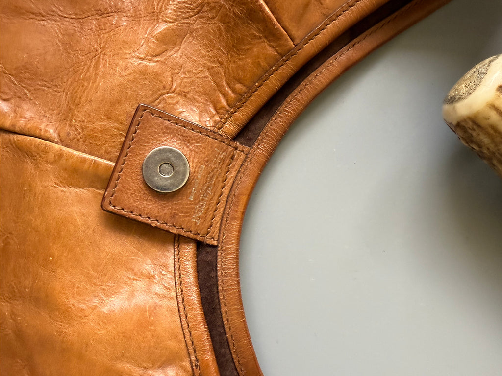 Yves Saint Laurent Mombassa Brown Leather Shoulder Bag
