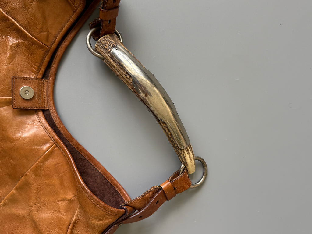 Yves Saint Laurent Mombassa Brown Leather Shoulder Bag