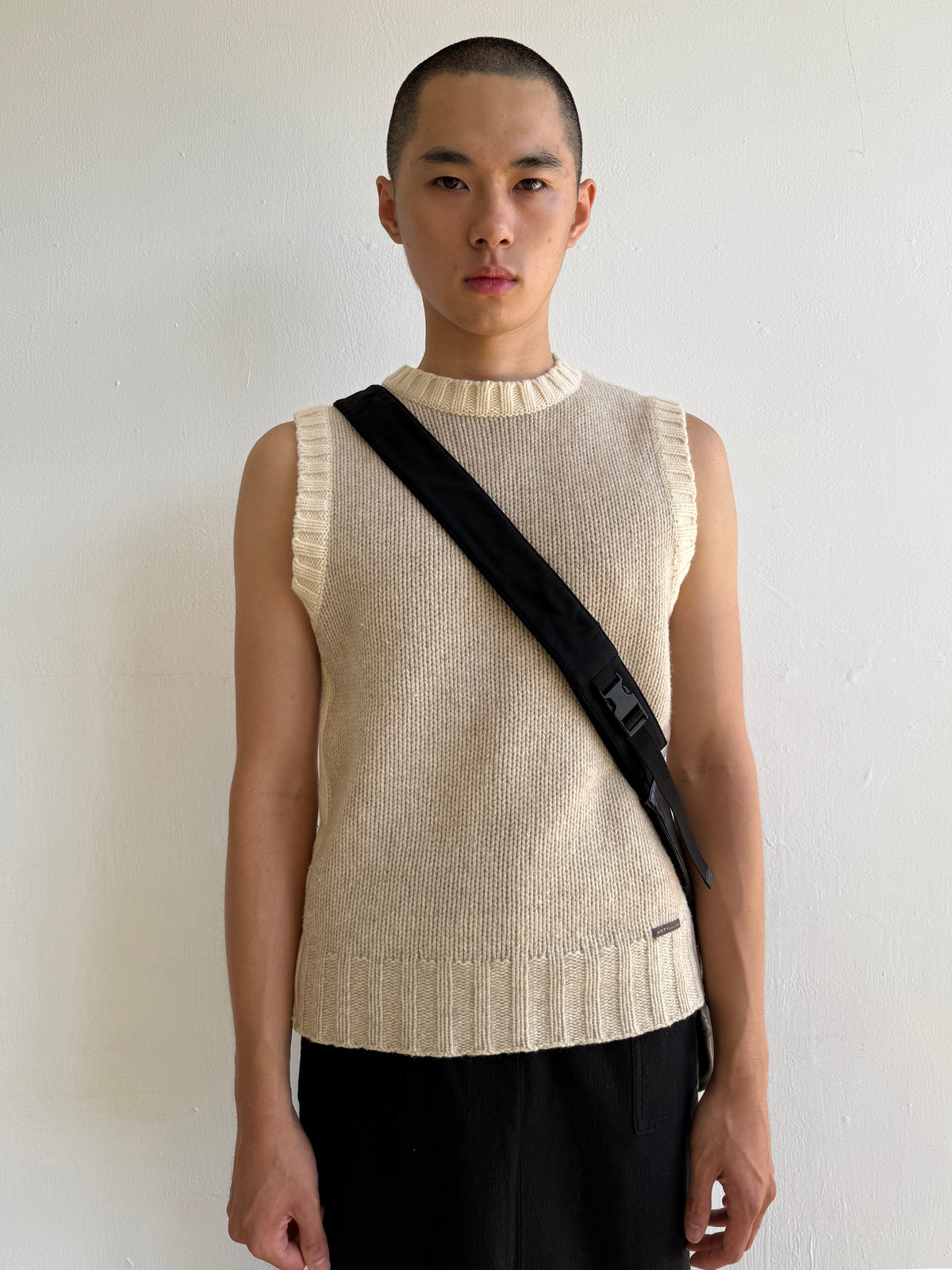 Beige Knit Vest