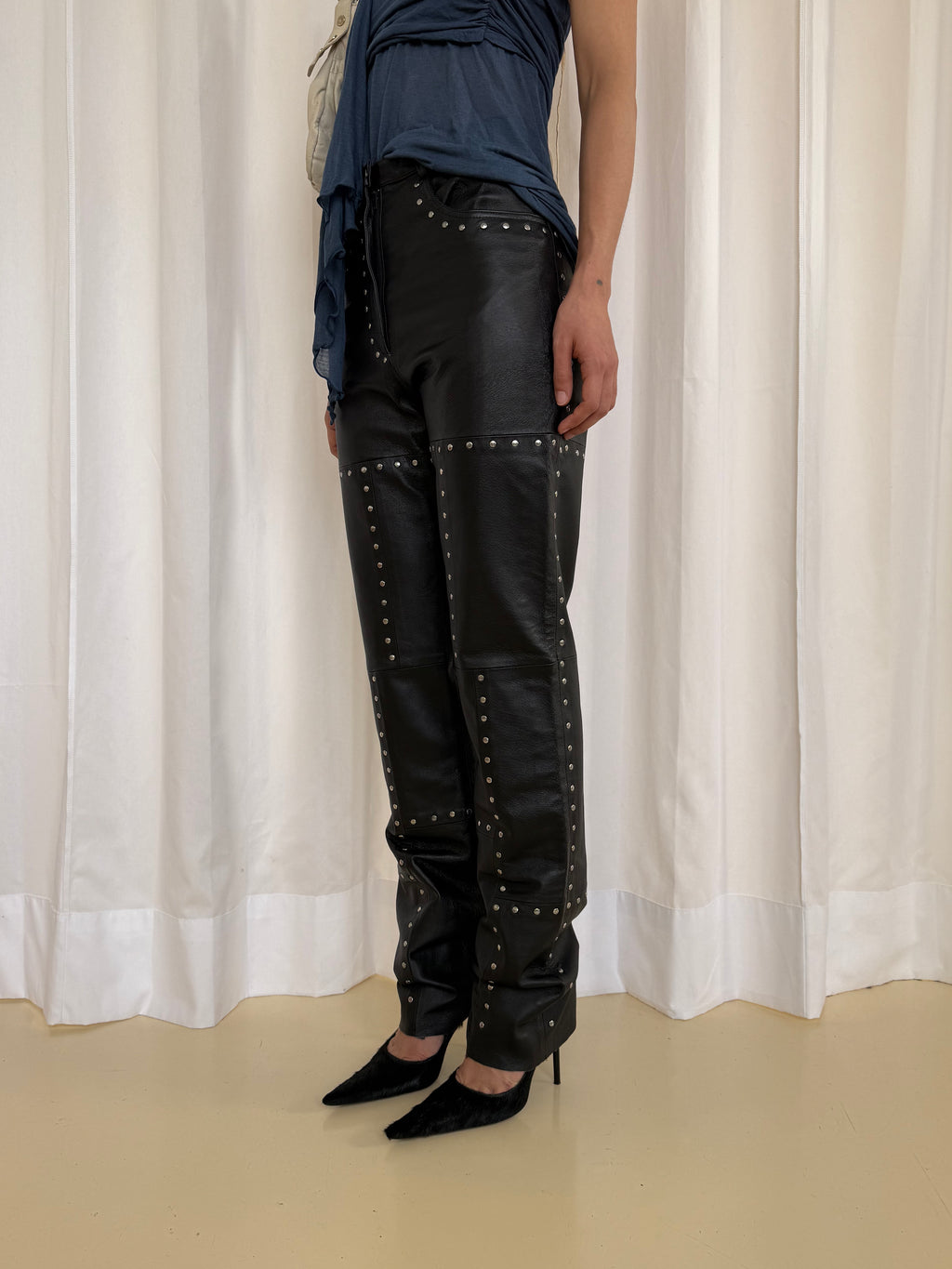 Studded Leather Pants