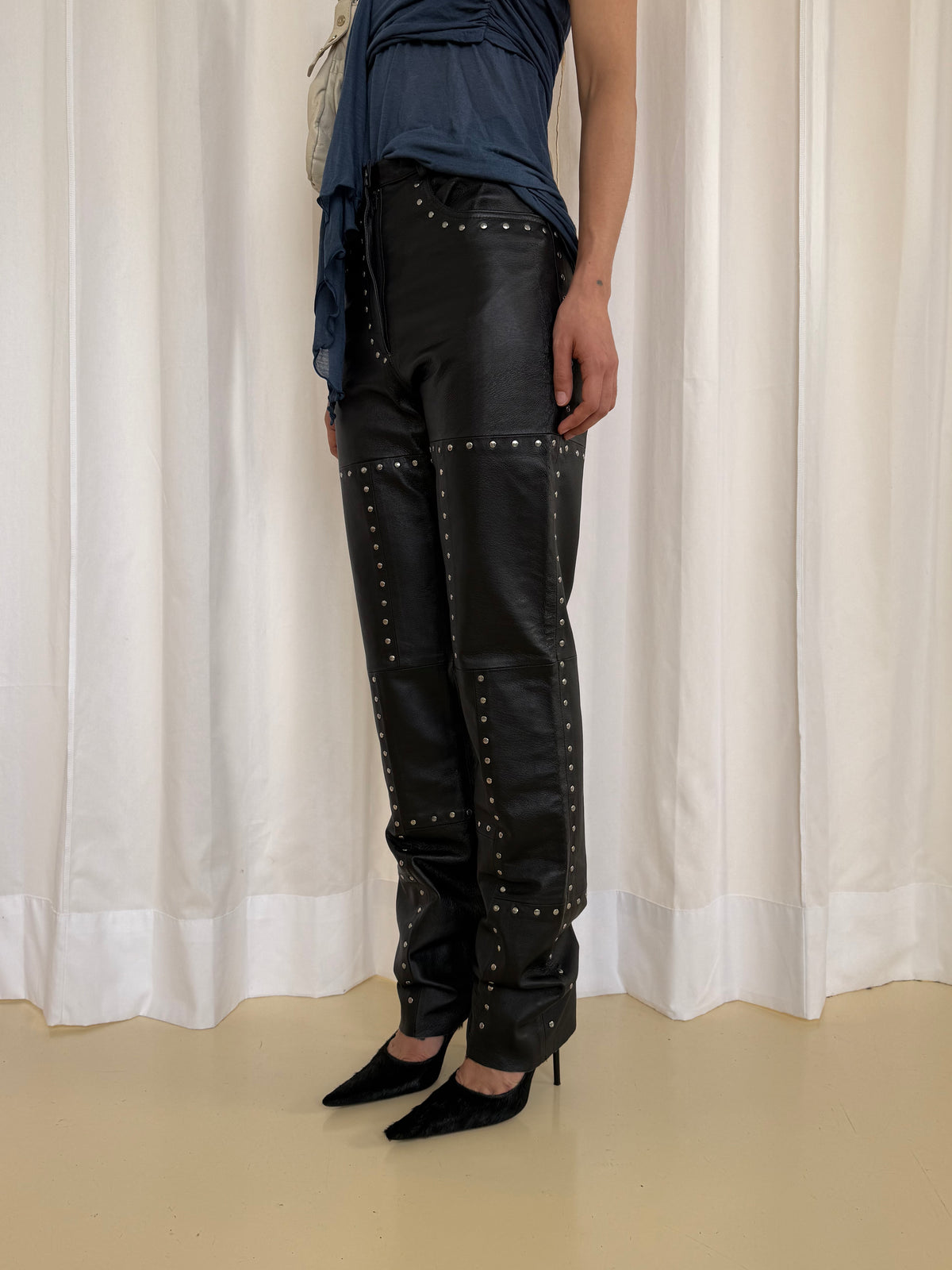 Studded Leather Pants