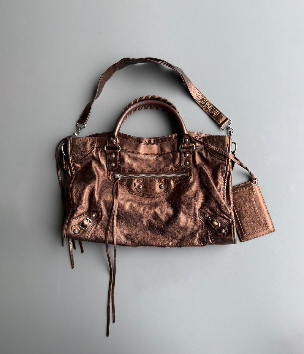 Balenciaga Metallic City Bag