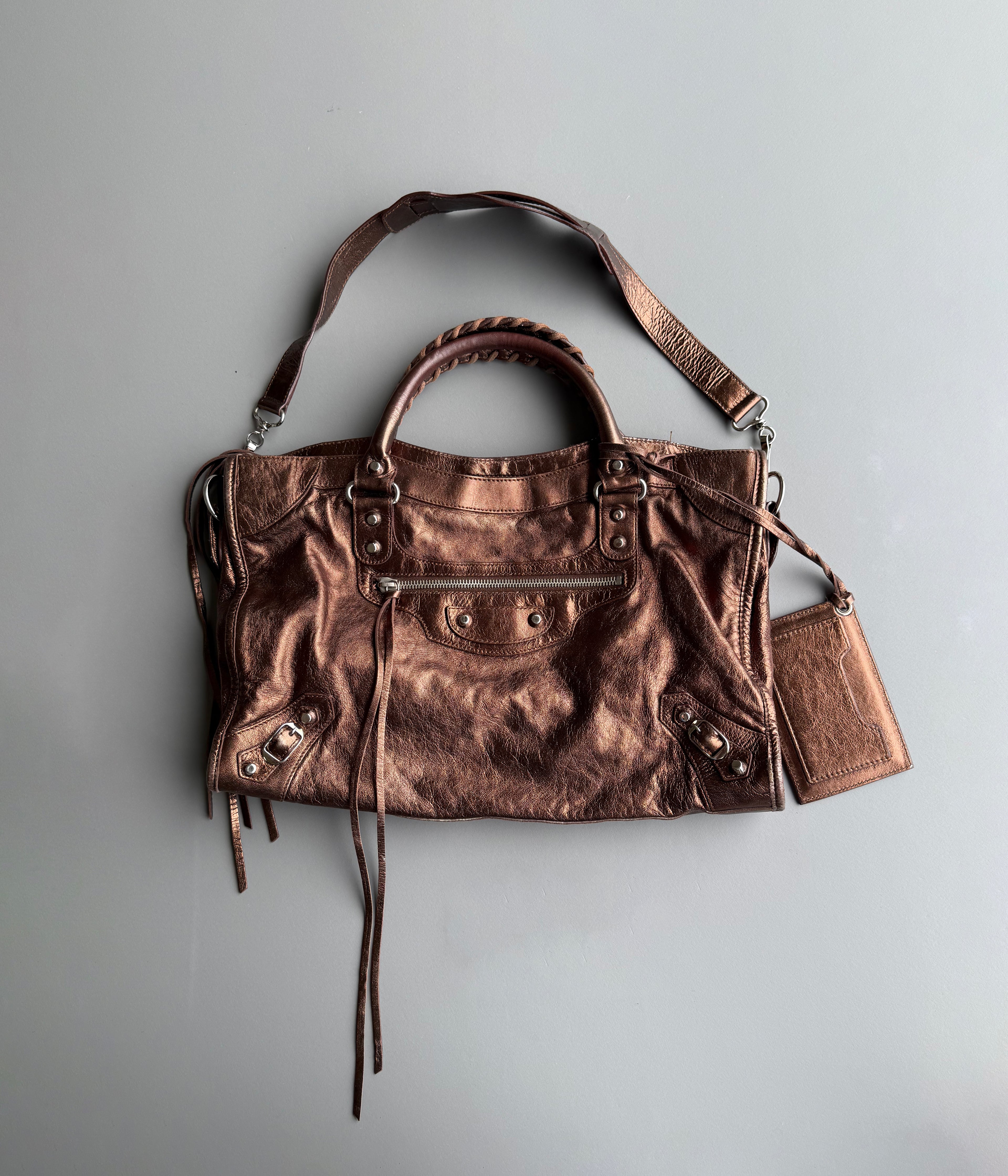 Balenciaga Metallic City Bag