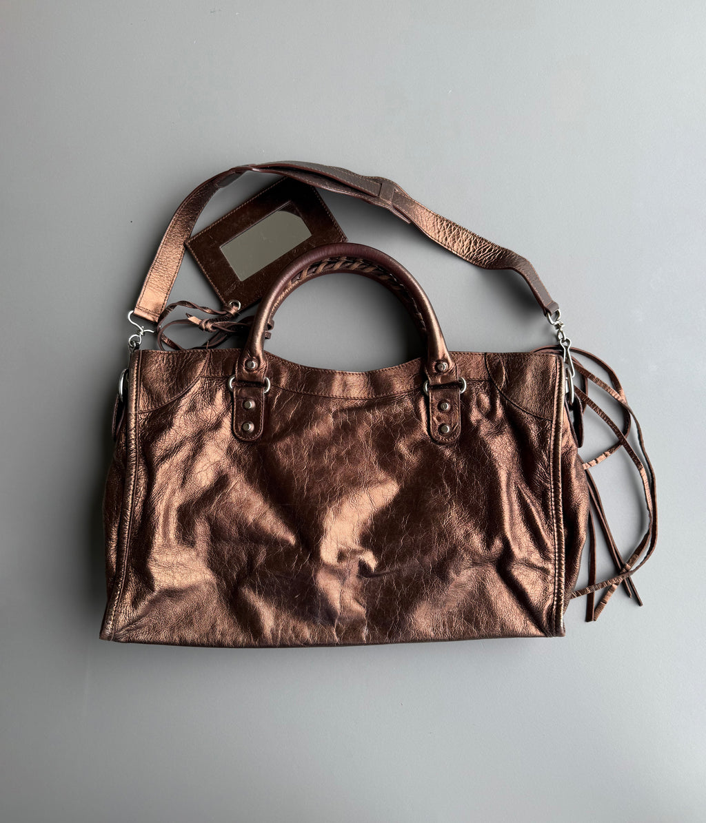Balenciaga Metallic City Bag