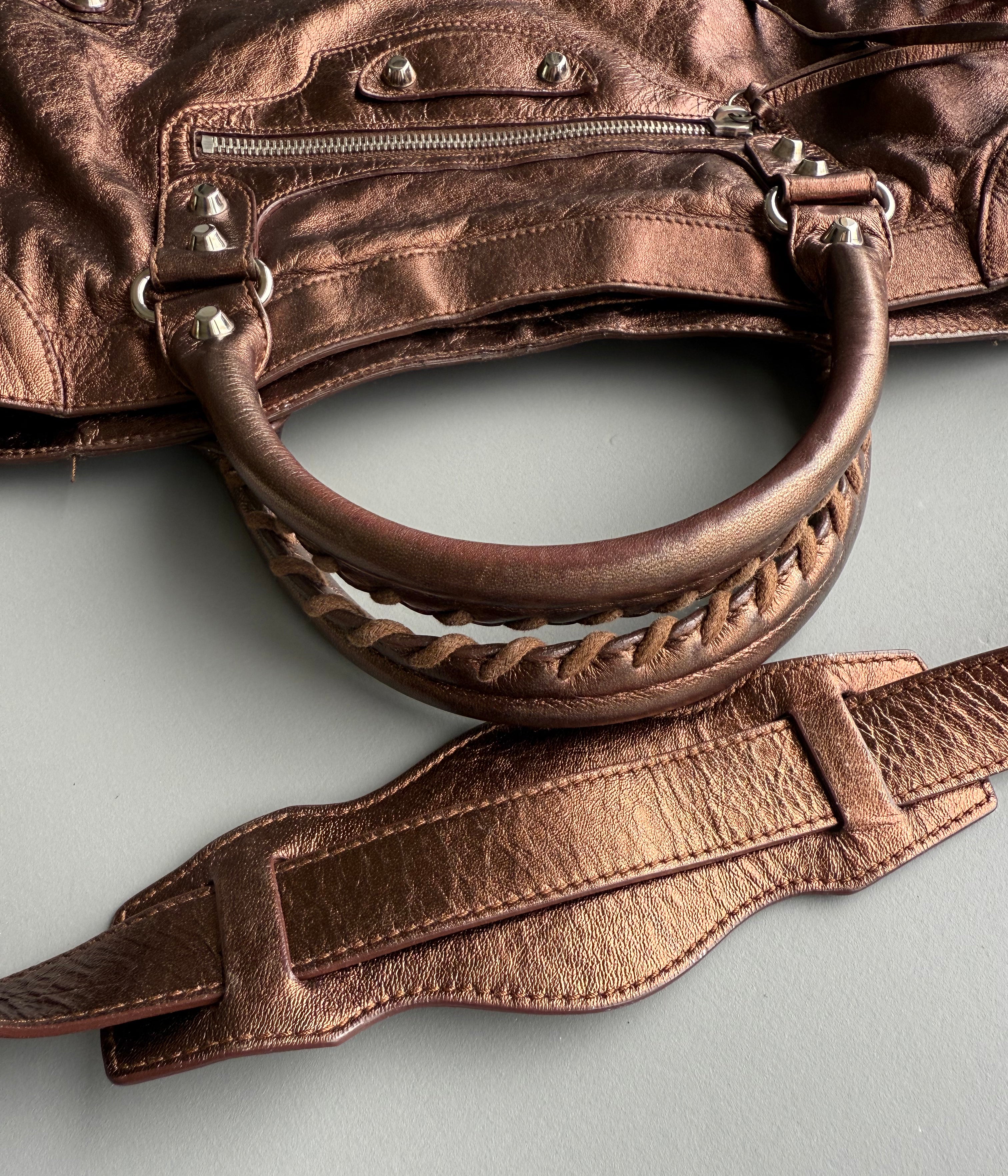 Balenciaga Metallic City Bag