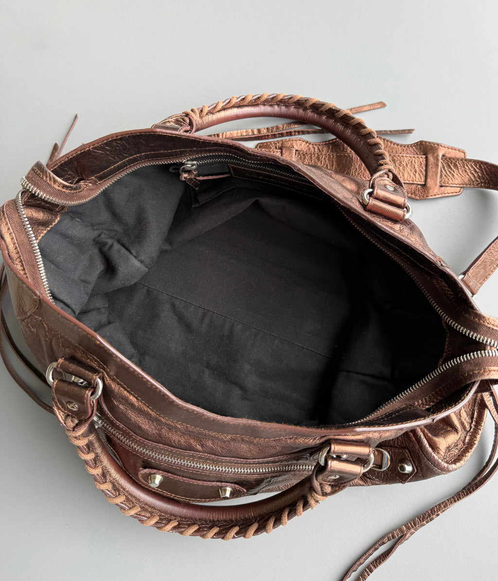 Balenciaga Metallic City Bag