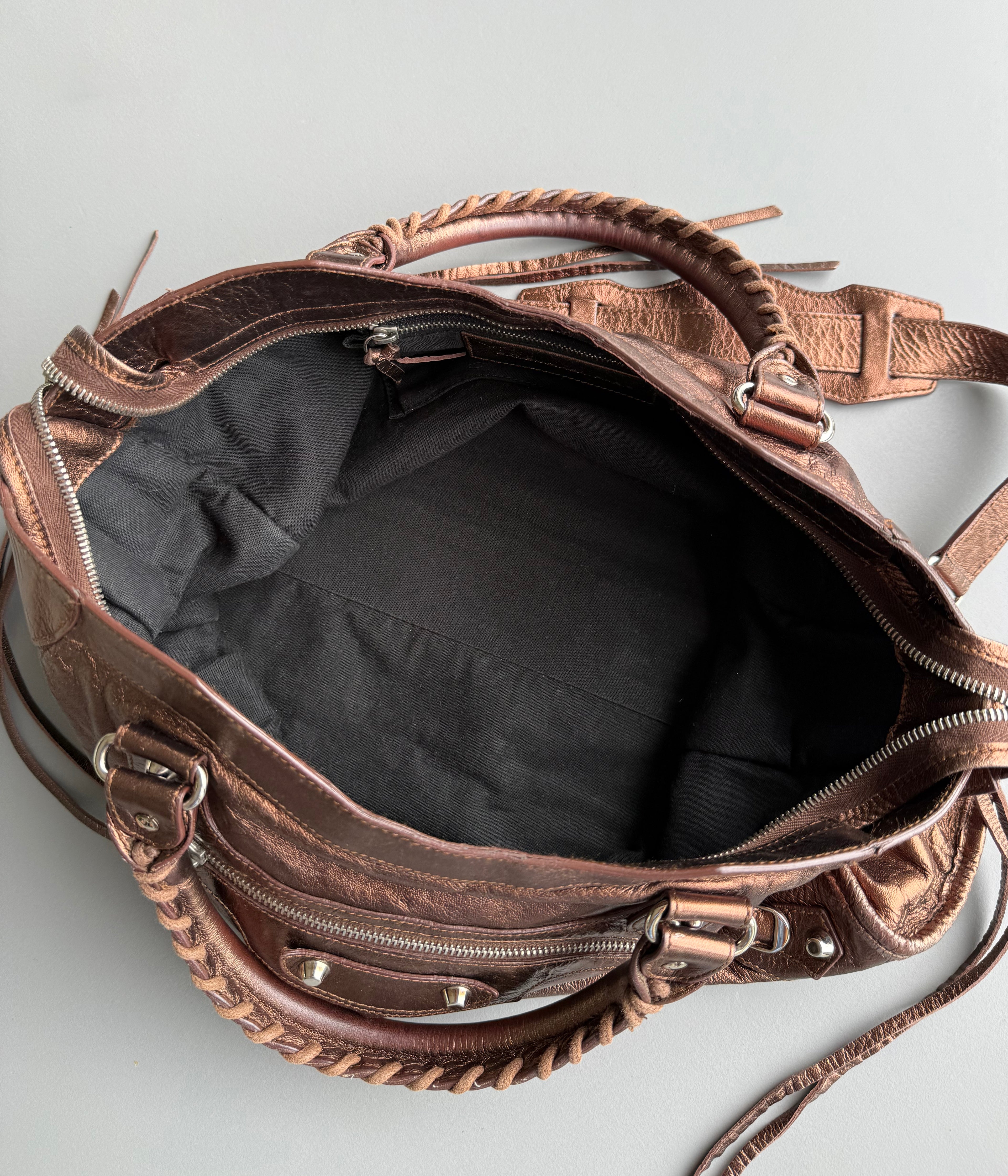 Balenciaga Metallic City Bag