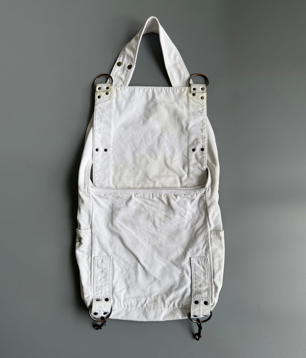 Diesel White Canvas Crossbody Bag