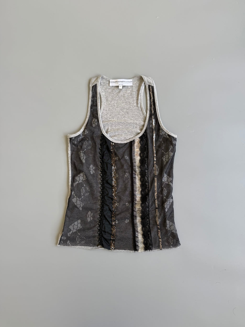 Mixed Material Tank Top