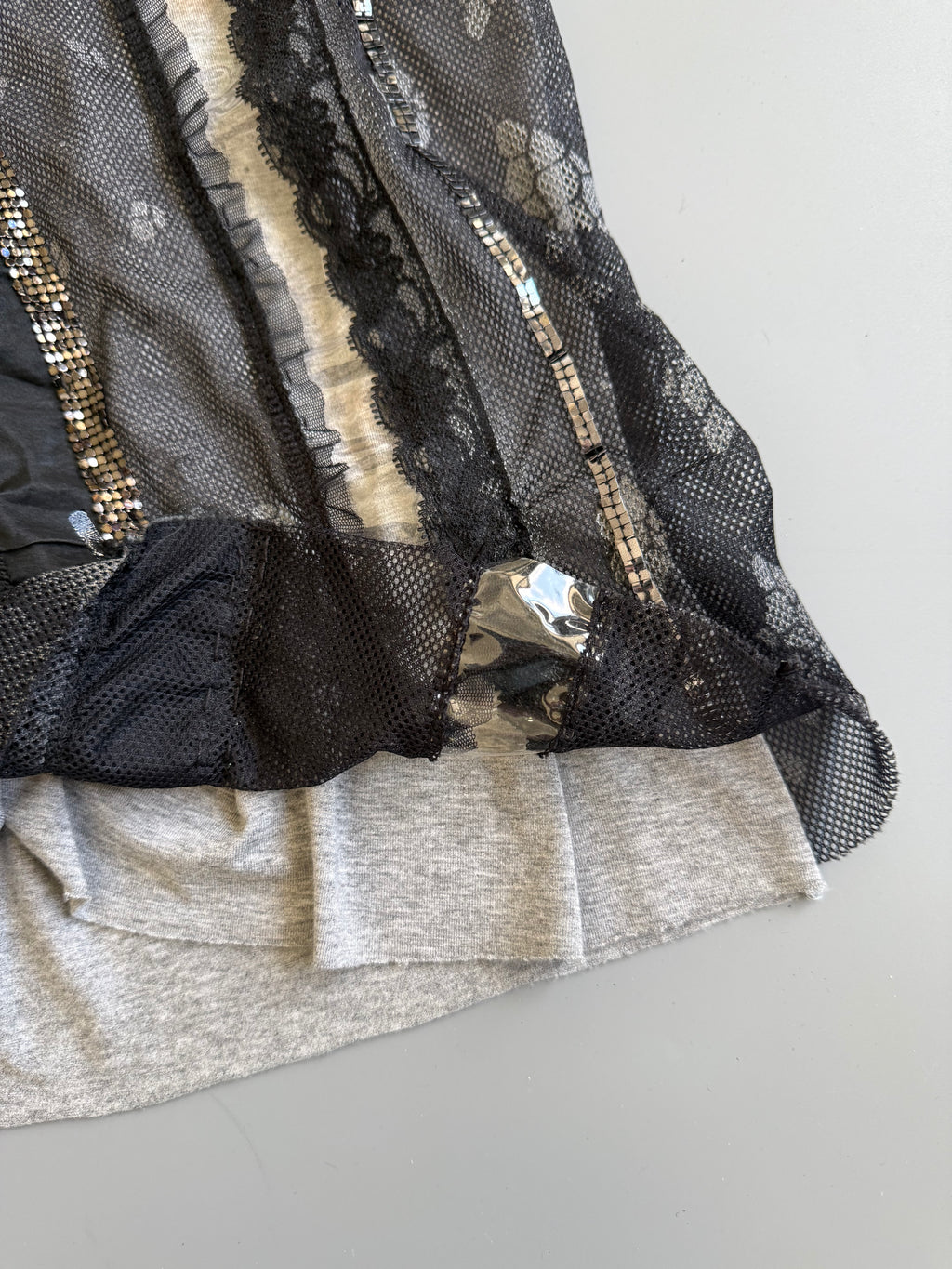 Mixed Material Tank Top