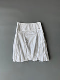 White Cotton Flare Skirt