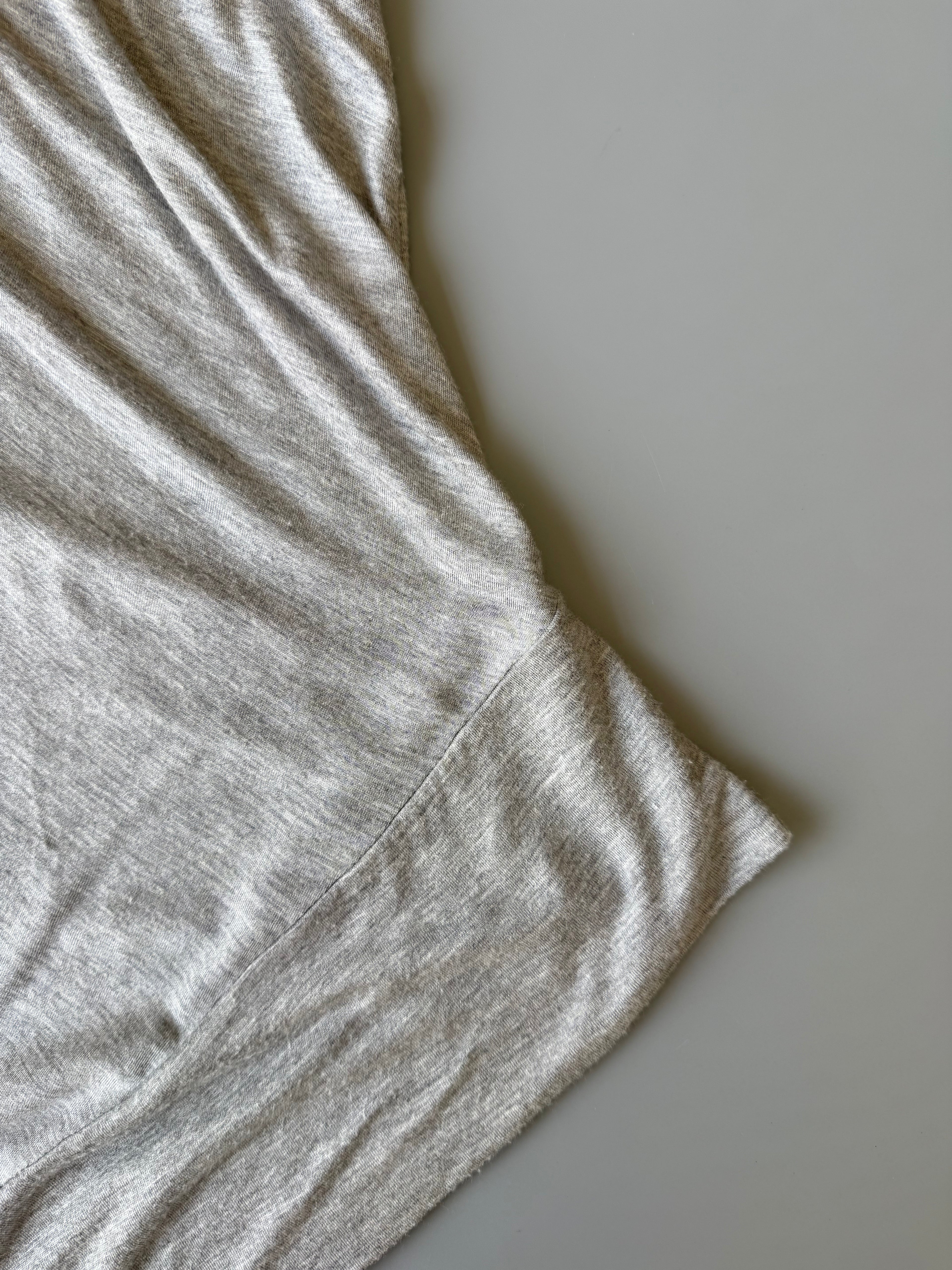 Grey Cotton Asymmetric Top