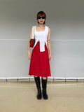 Prada Red Corset Skirt