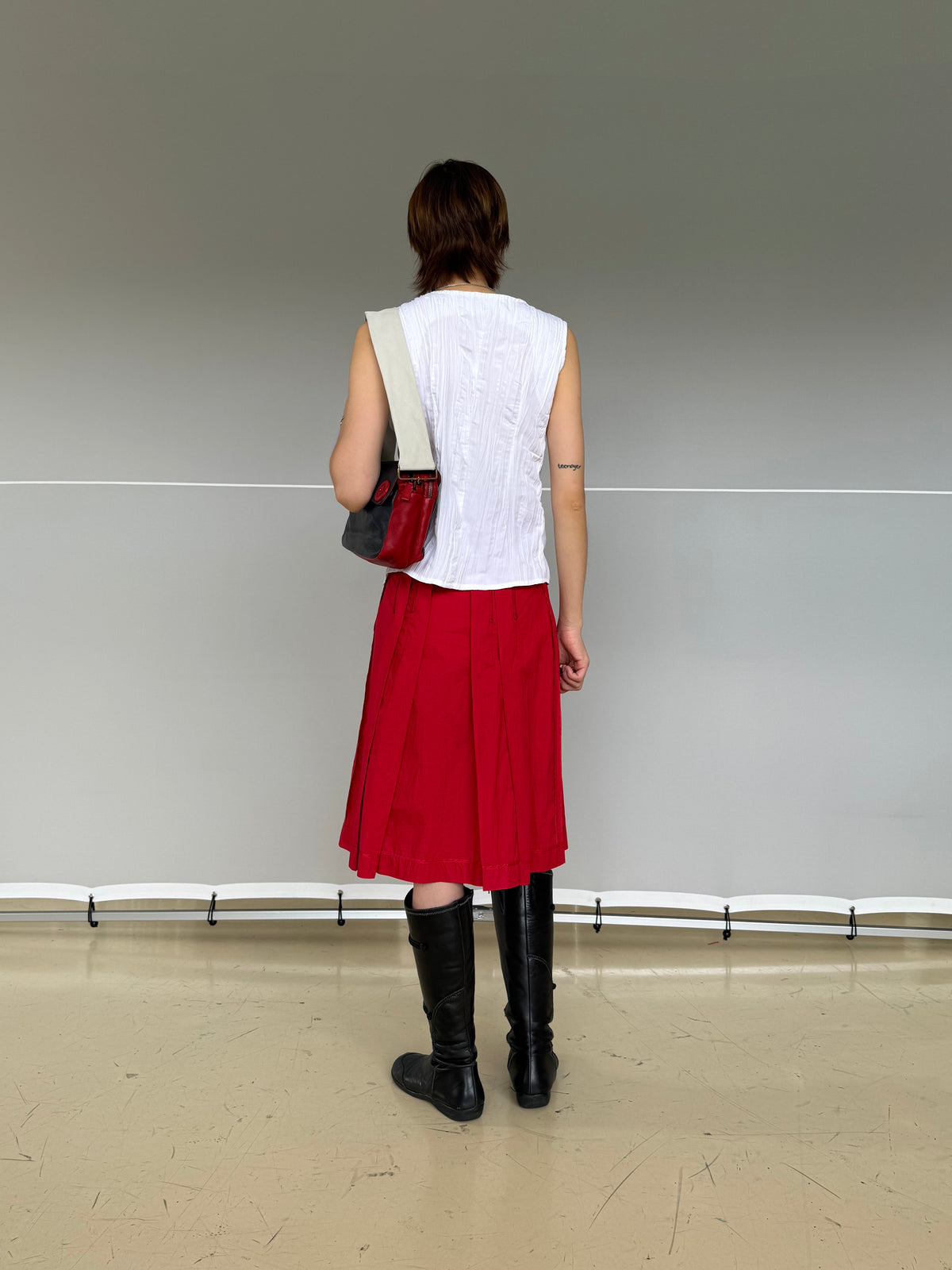 Prada Red Corset Skirt