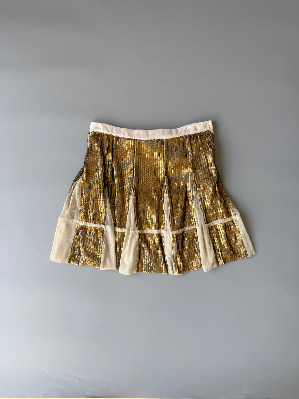 Sisley Gold Sequin Sheer Skirt