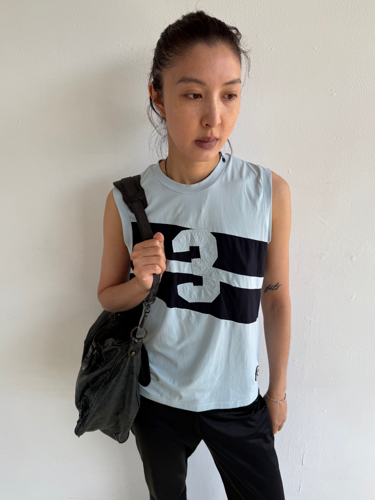 Baby Blue Graphic Nylon Vest