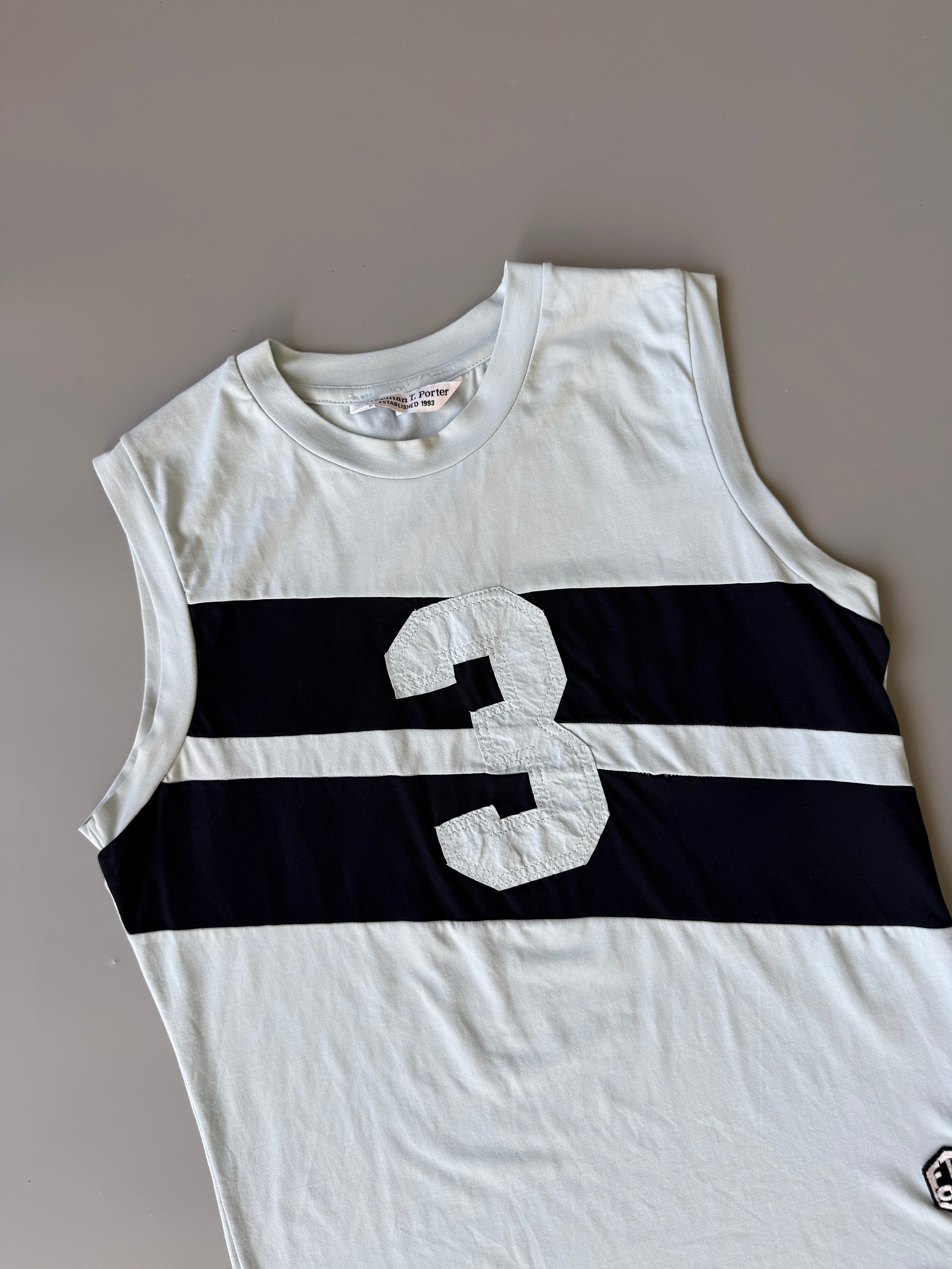 Baby Blue Graphic Nylon Vest