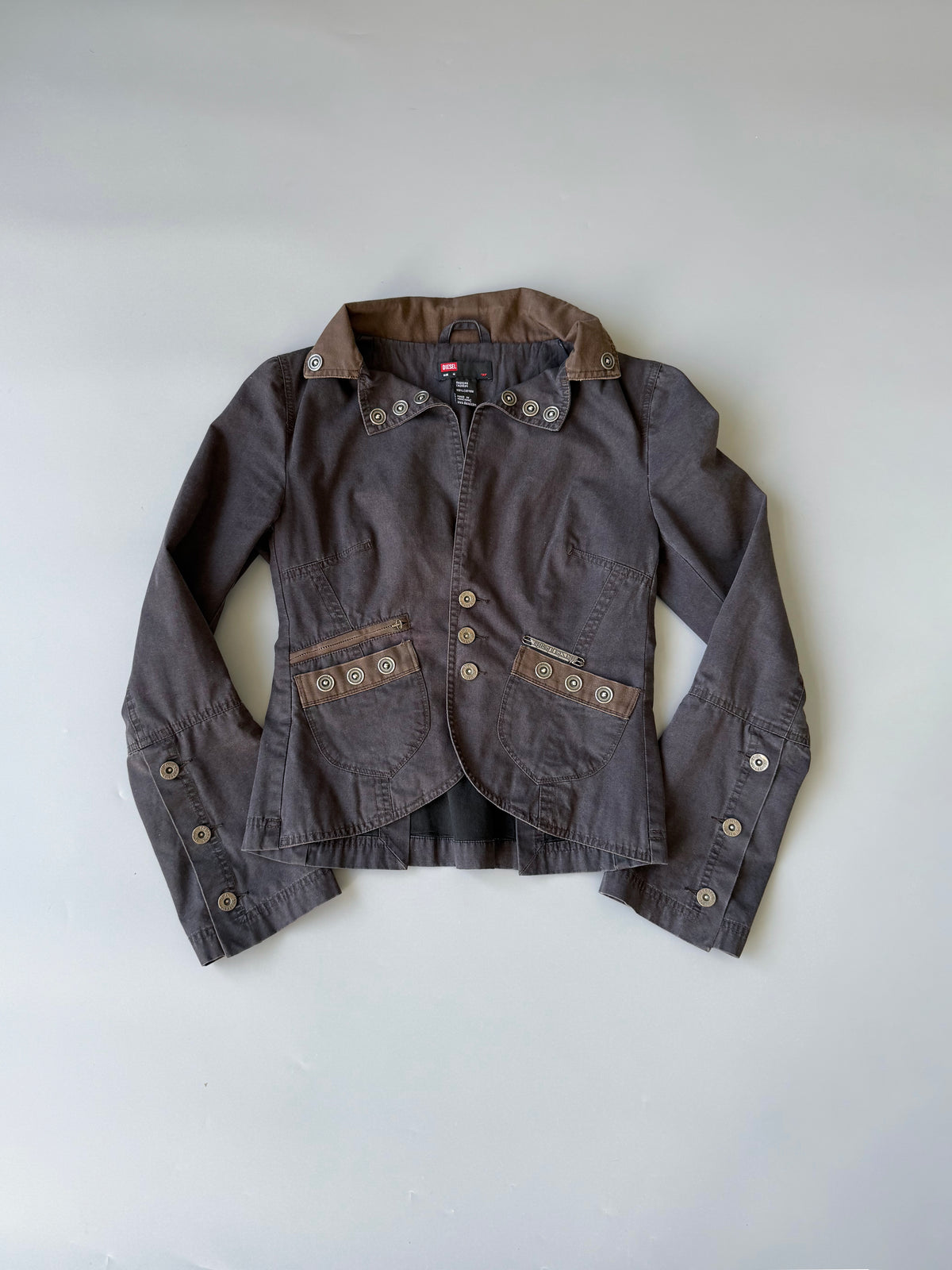 Diesel Charcoal Cotton Blazer