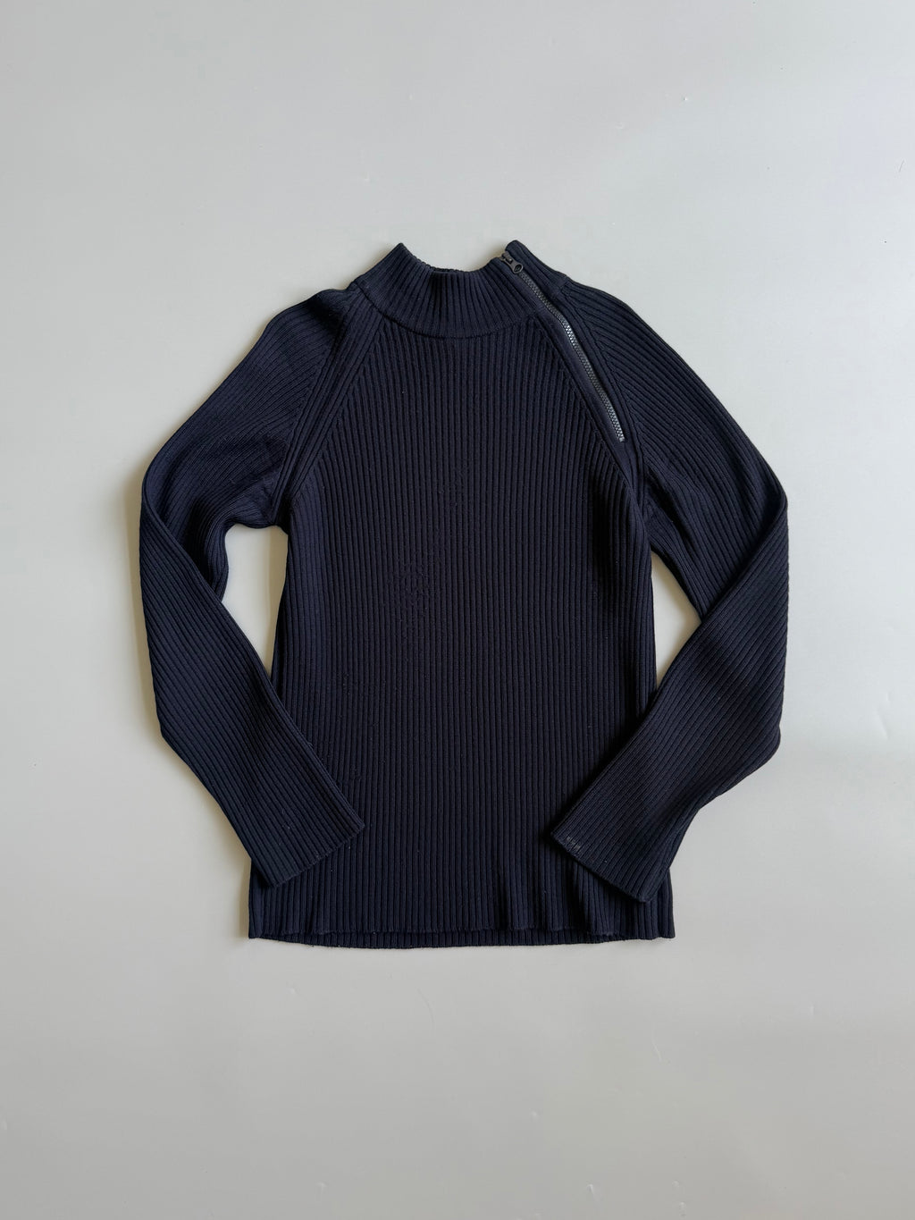 Emporio Armani Navy Zip Up Jumper