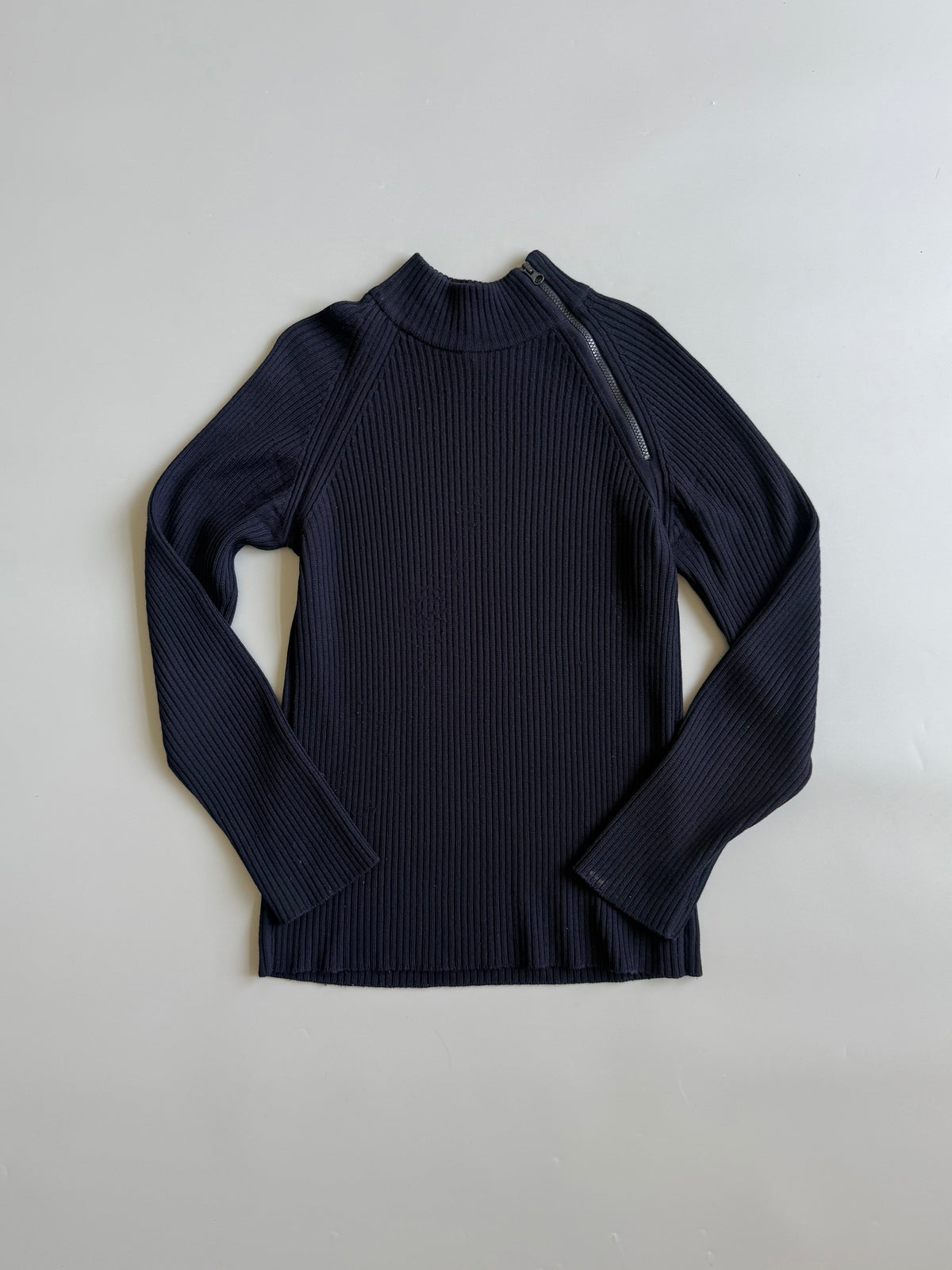 Emporio Armani Navy Zip Up Jumper