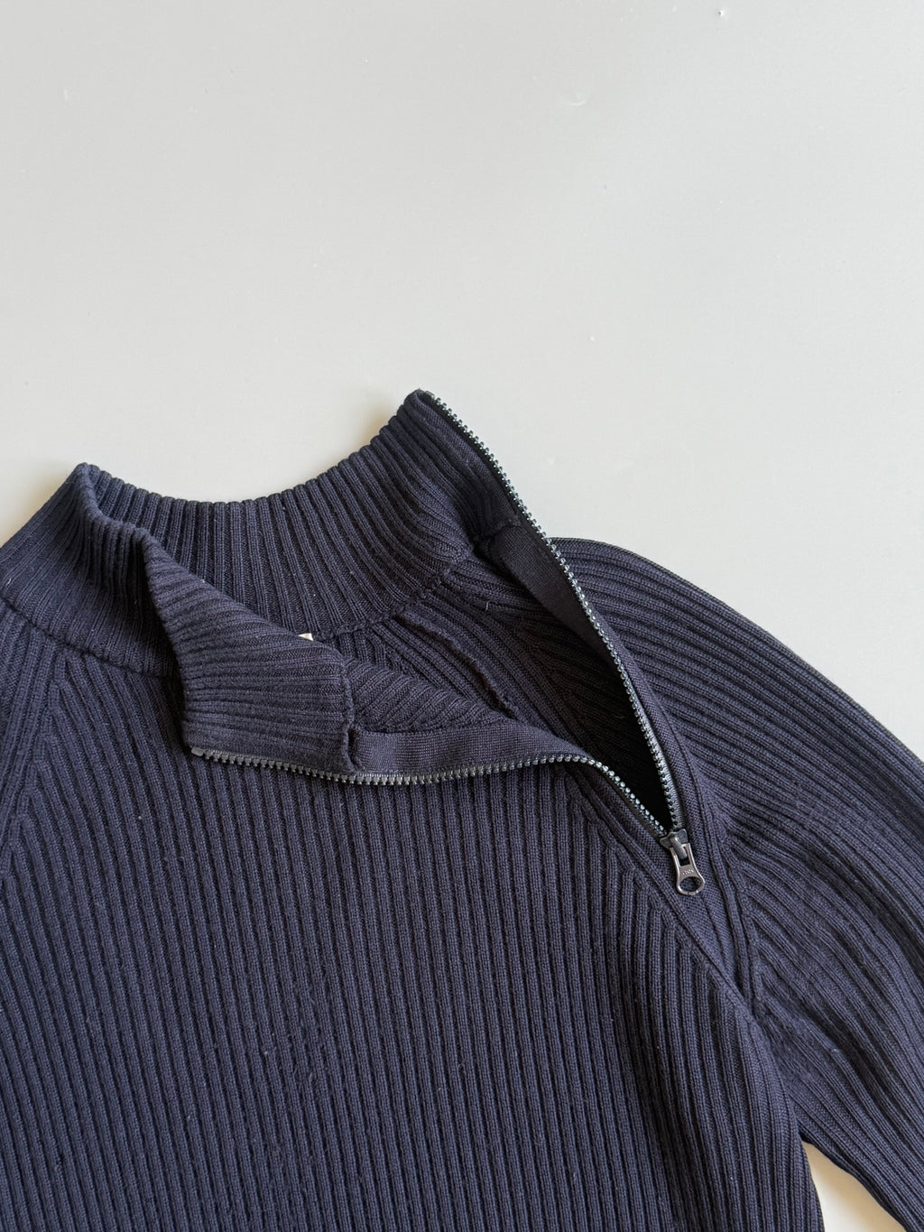 Emporio Armani Navy Zip Up Jumper