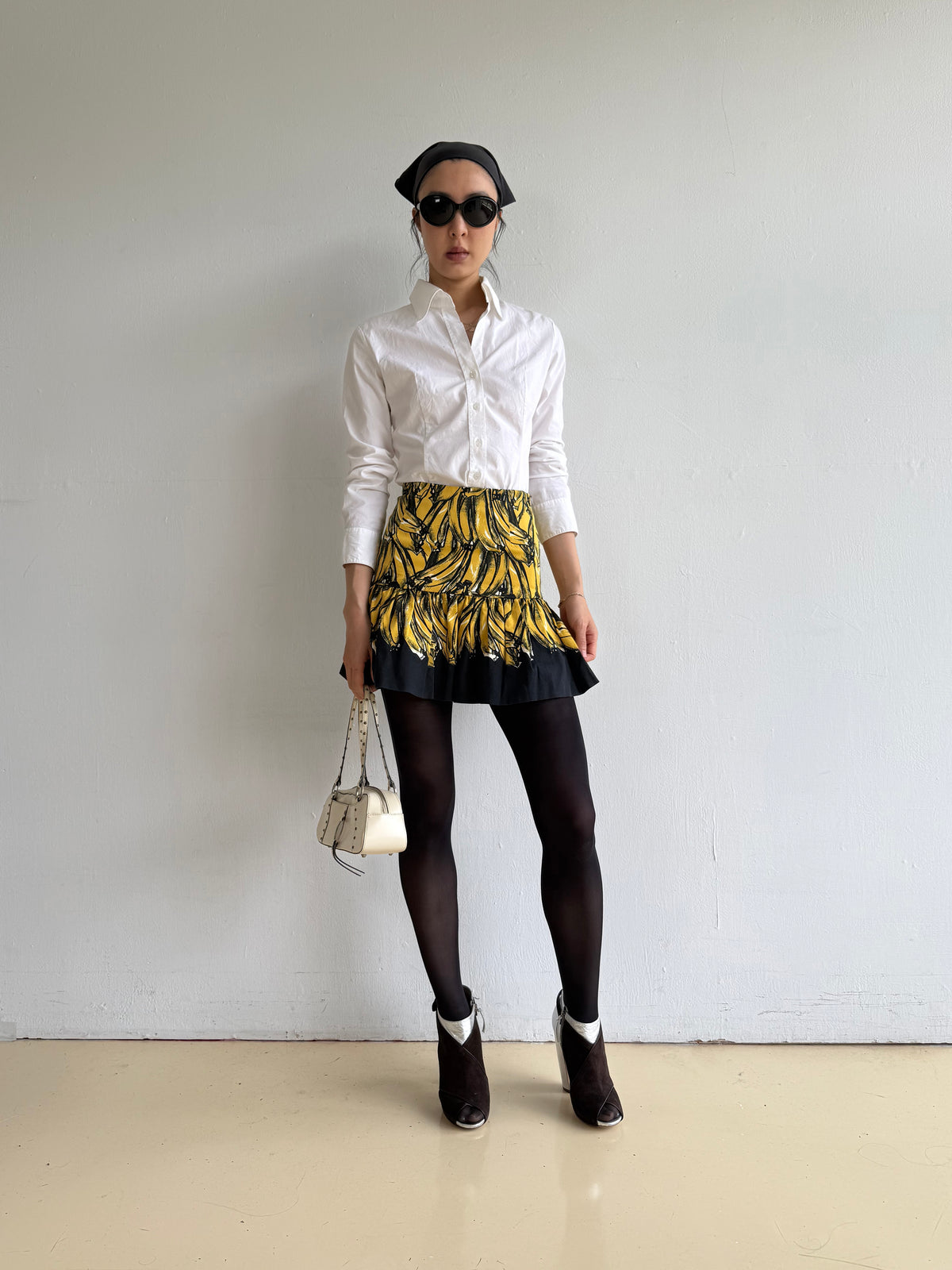 Prada Spring 2011 Banana Print Mini Skirt