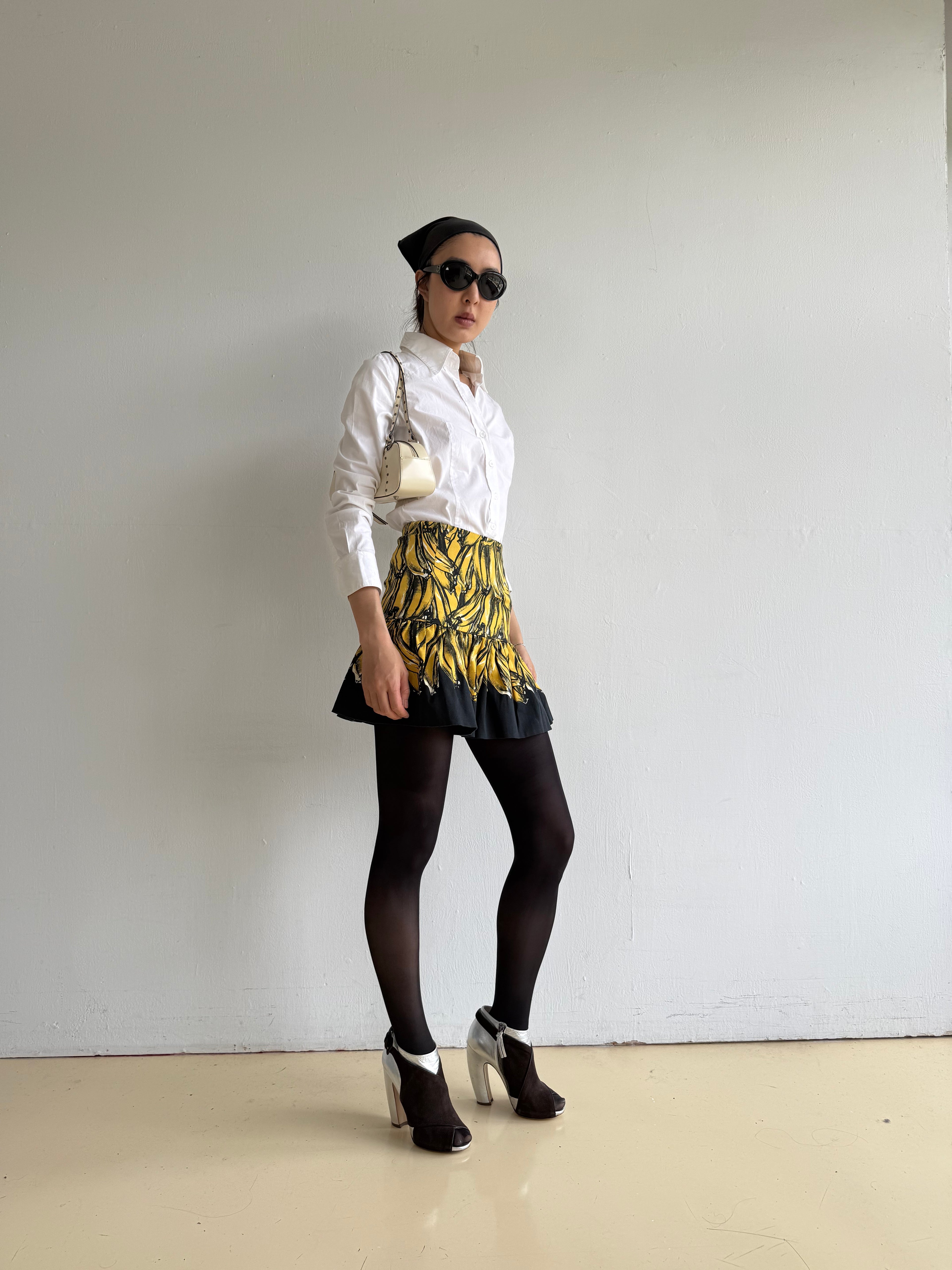 Prada Spring 2011 Banana Print Mini Skirt