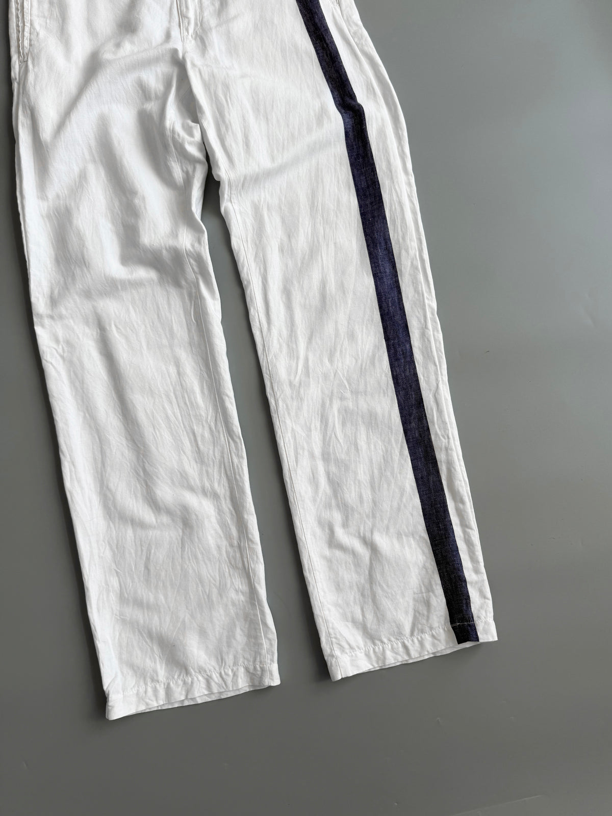 E-Paly White Cotton Pants