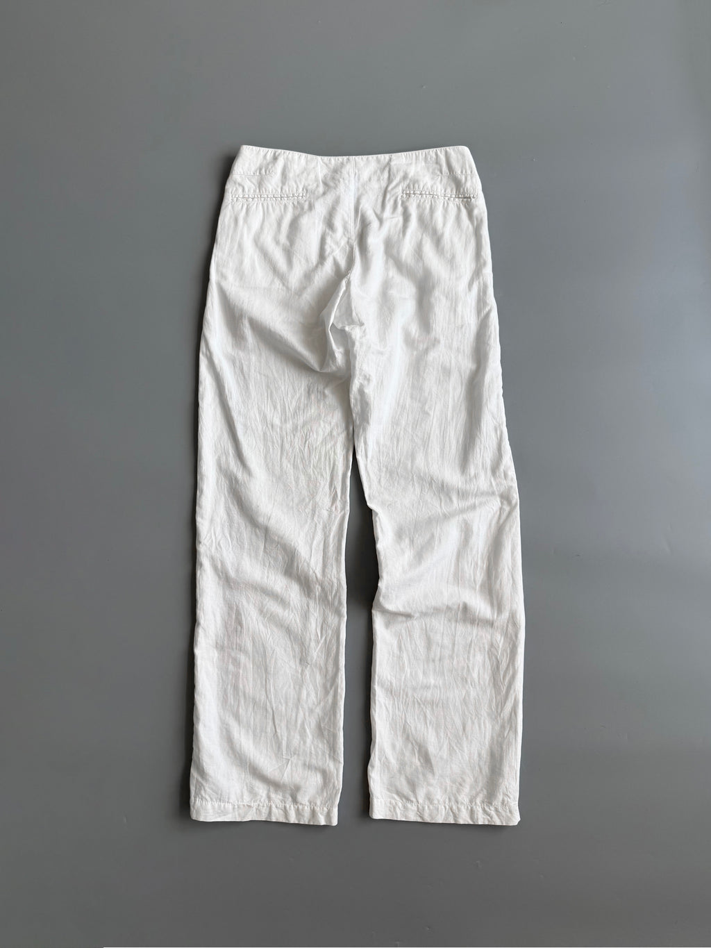 E-Paly White Cotton Pants